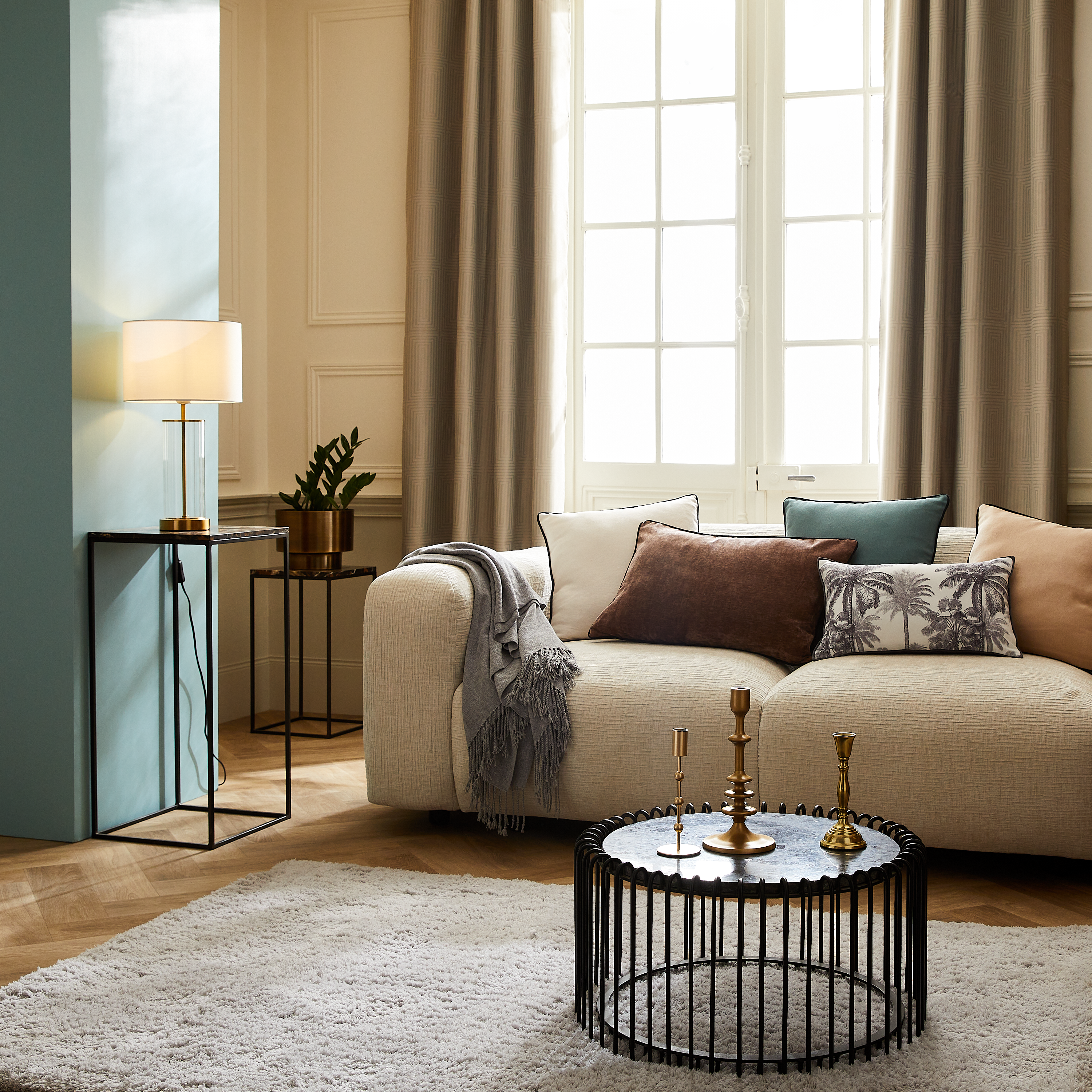 Poduszka Jungle biało-czarna 50 x 30 cm Inspire - 9