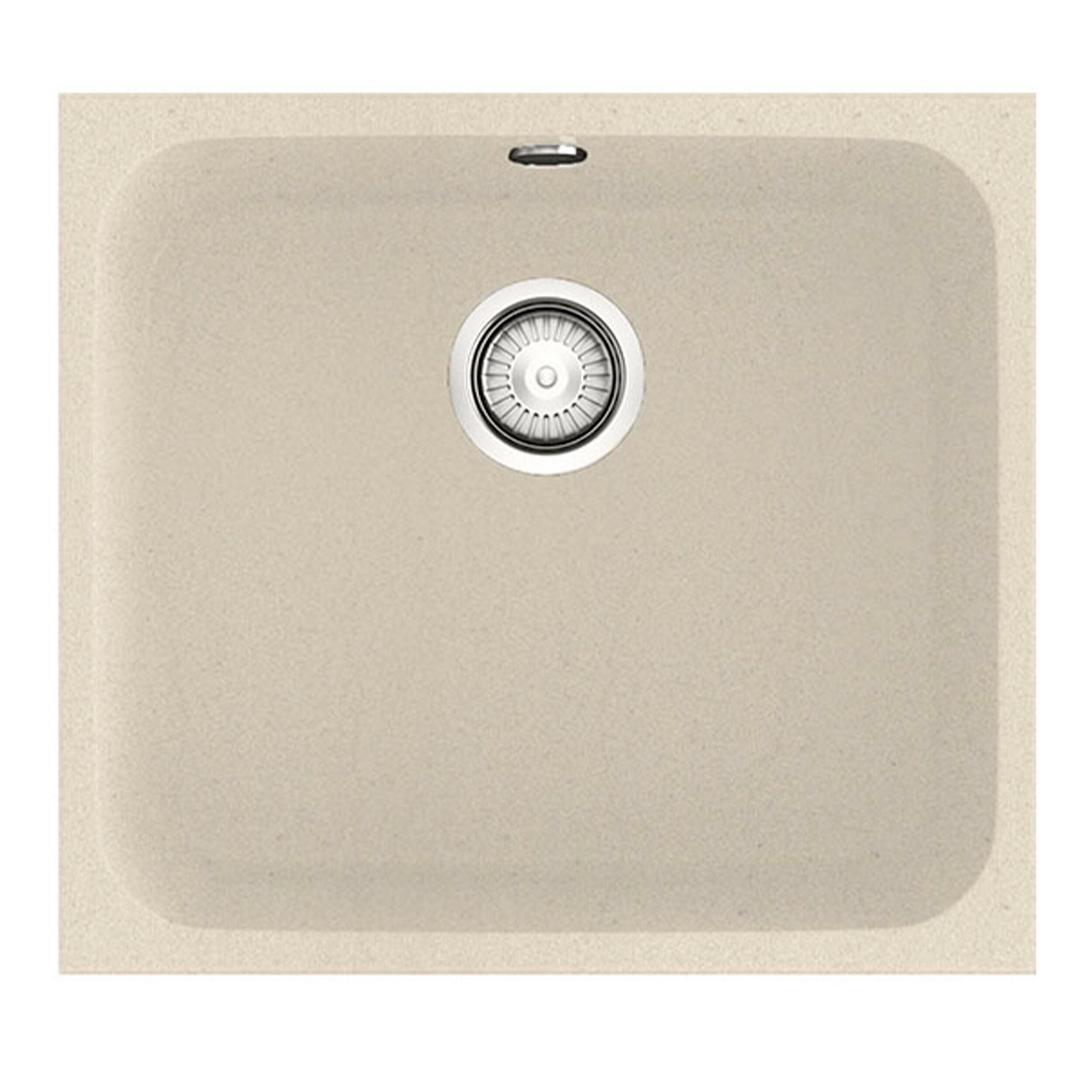 Fregadero 1 seno rectangular poalgi gandia hekla pumice beige 54x44.5 cm