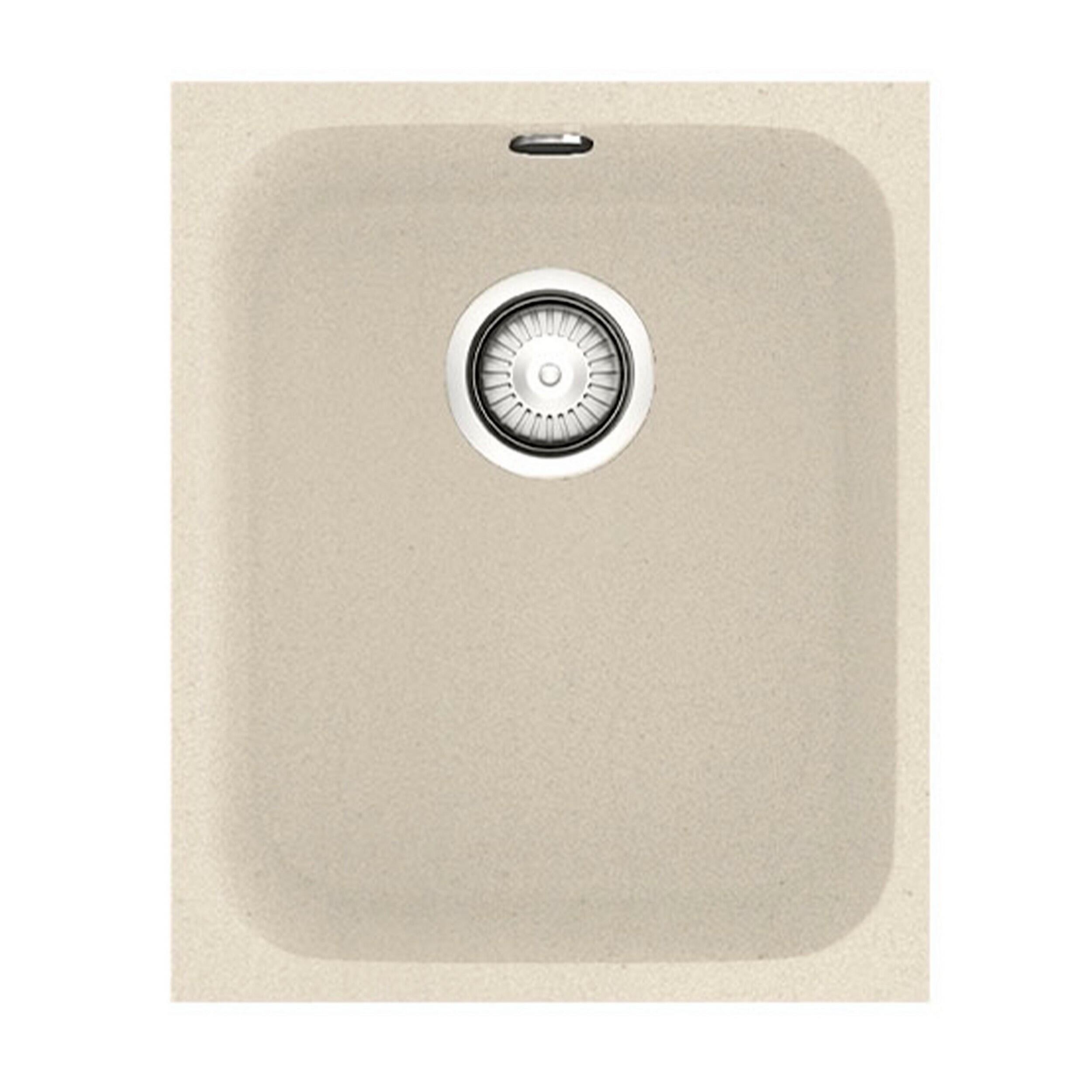 Fregadero 1 seno rectangular poalgi gandia hekla pumice beige 38x44.5 cm