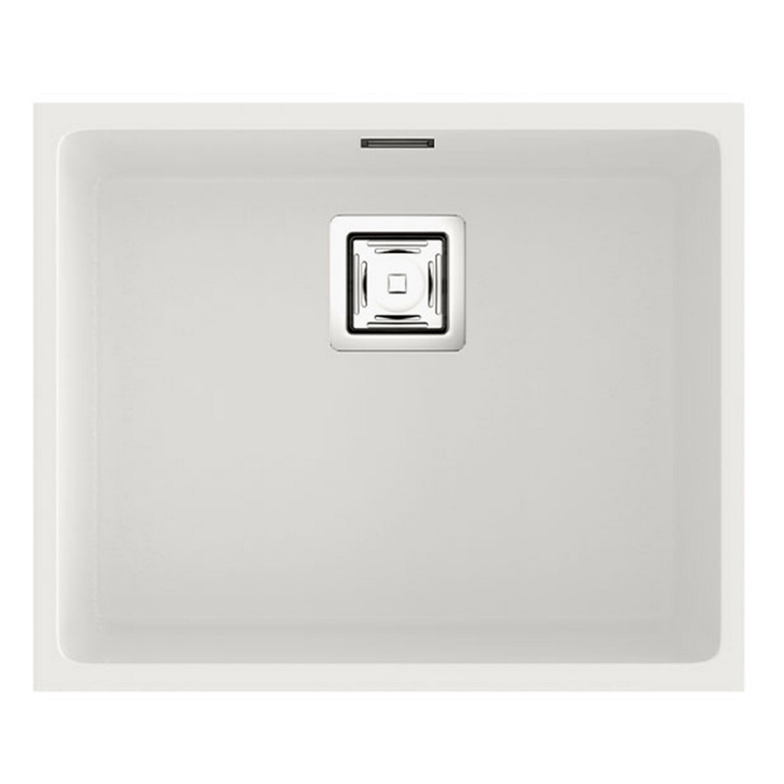 Fregadero 1 seno rectangular poalgi zie hekla snow blanco 55x45 cm