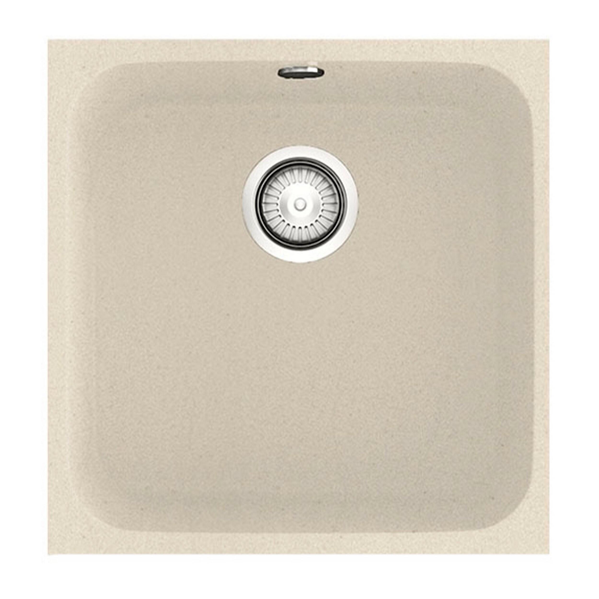 Fregadero 1 seno rectangular poalgi gandia hekla pumice beige 44x44.5 cm