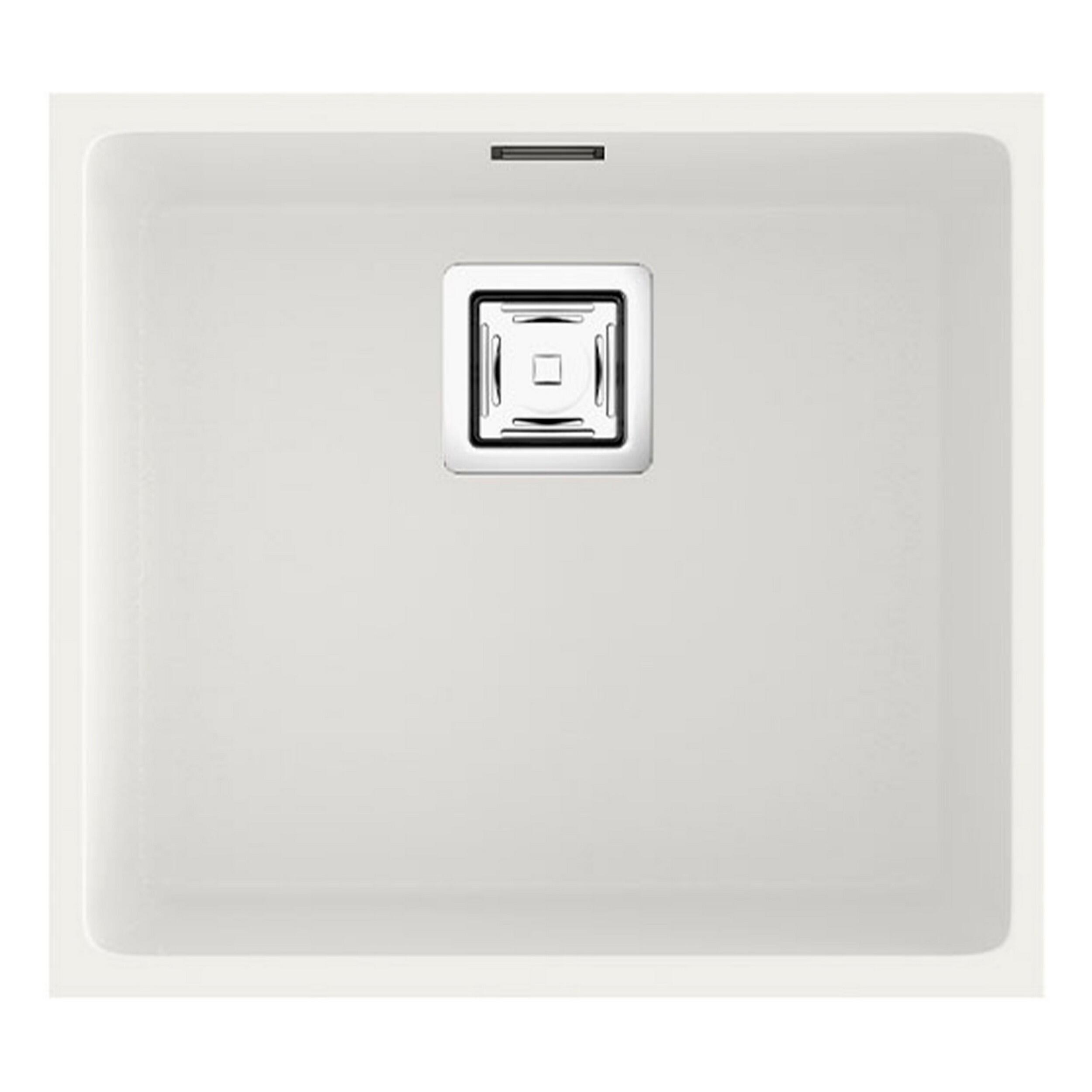 Fregadero 1 seno rectangular poalgi zie hekla snow blanco 50x45 cm