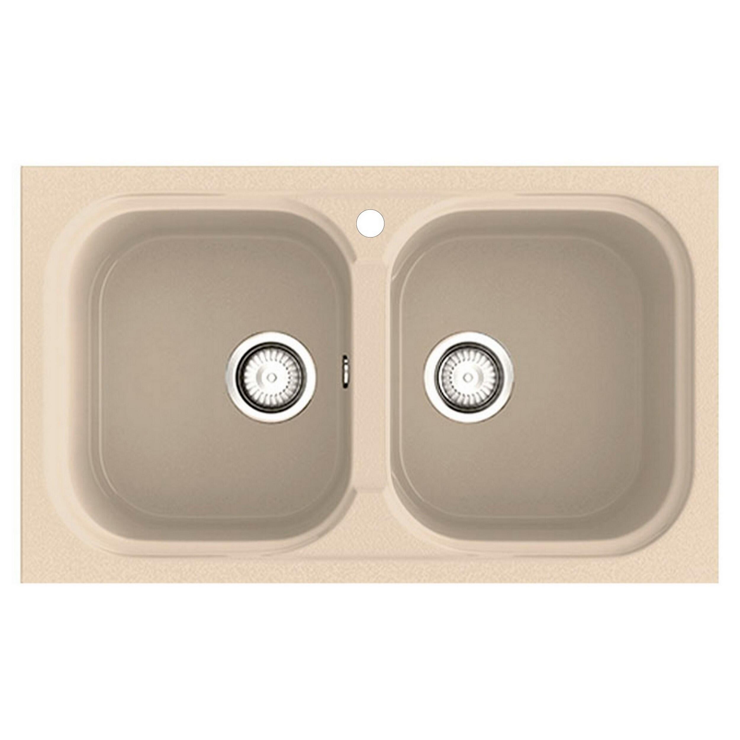 Fregadero de resina poalgi basic 80 x 44 cm