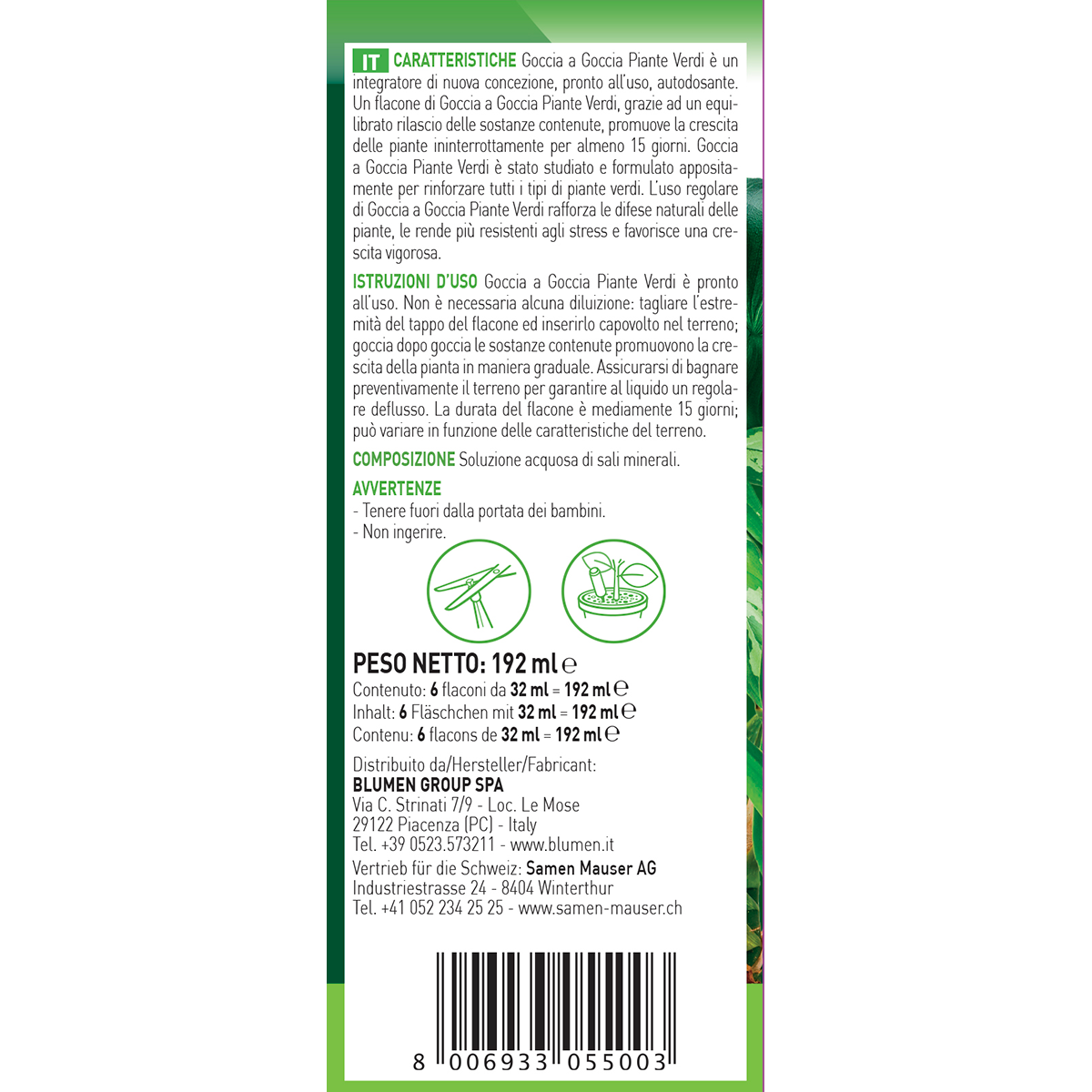 Concime liquido FITO per piante verdi Goccia a goccia 0.192 L - 3