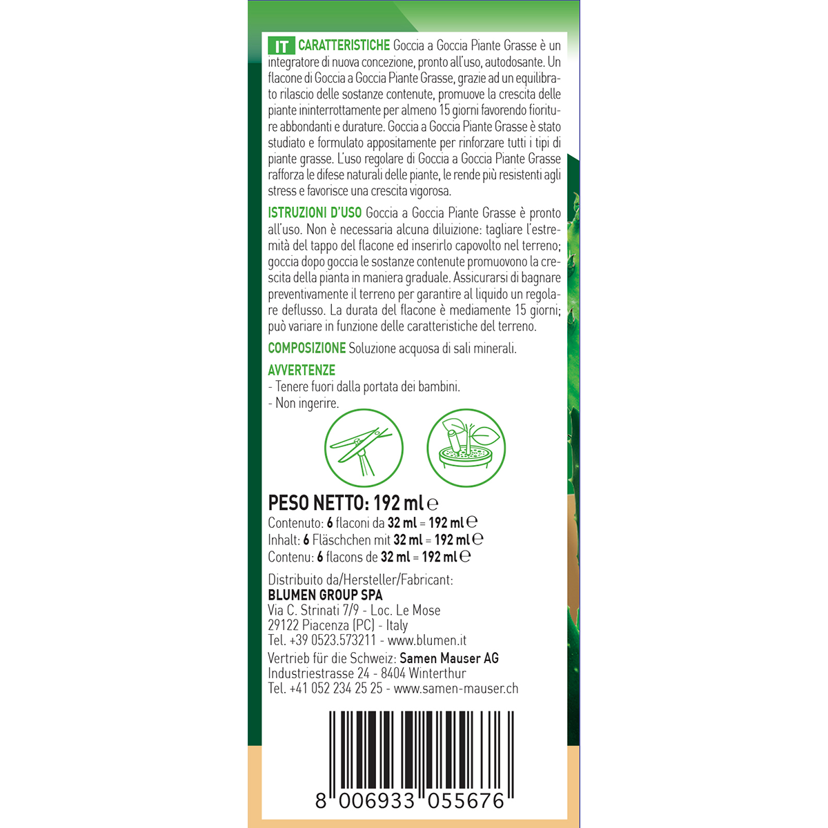 Concime liquido FITO per pianta grassa Goccia a goccia 0.192 L - 3