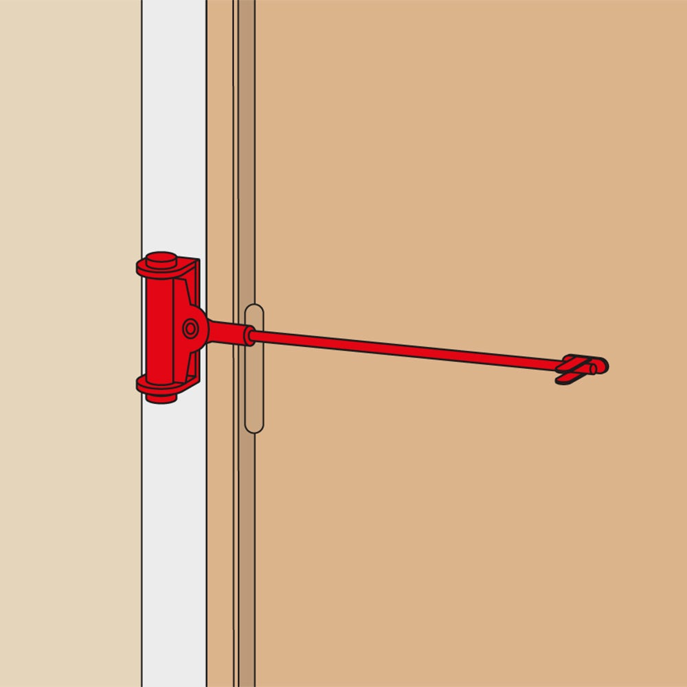 Ferme-porte à ressort spirale acier zingué, L.240 mm porte 40 kg AFBAT - 2