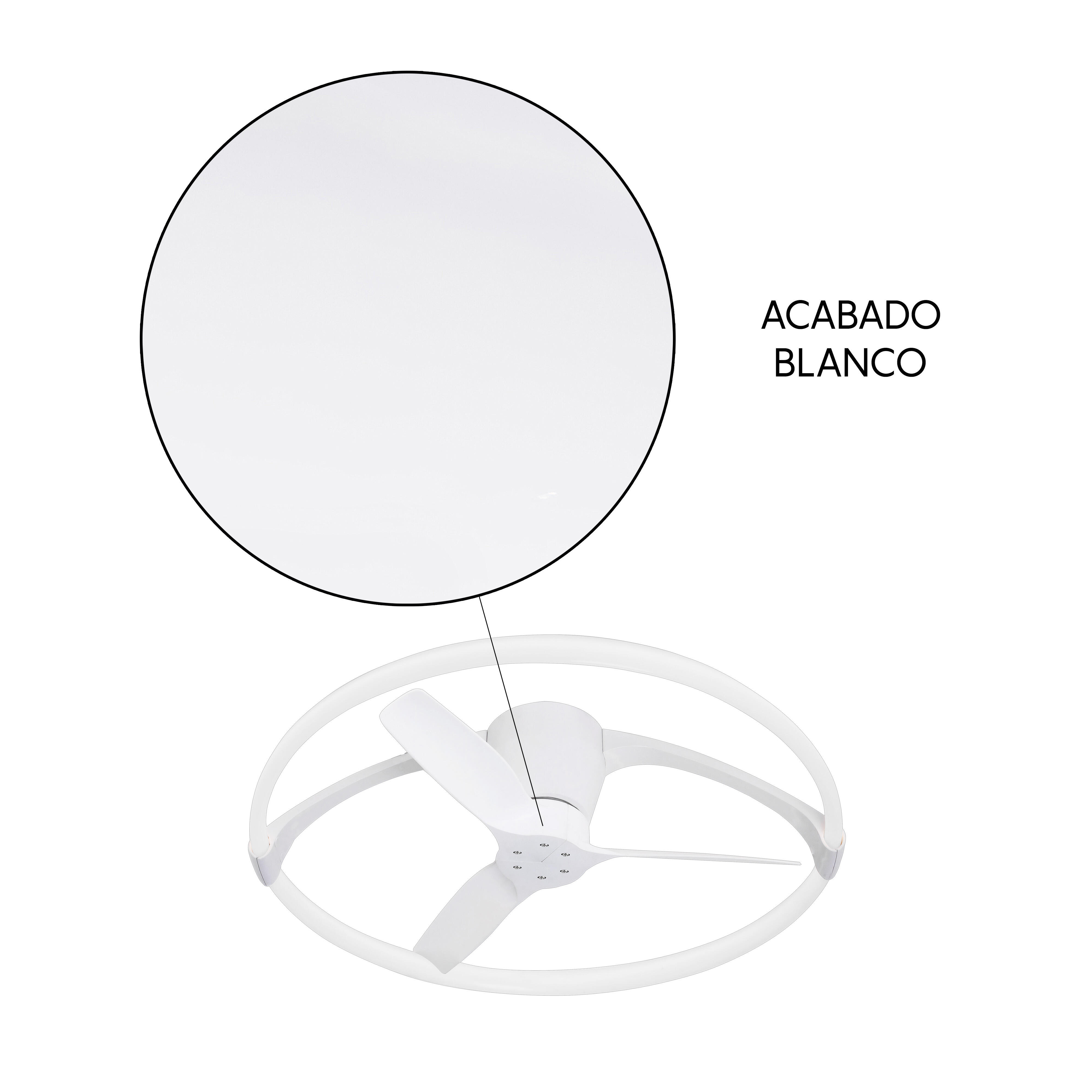 Ventoinha 3 lâminas NEPAL MINI PLAFON COM COMANDO BRANCO - 5