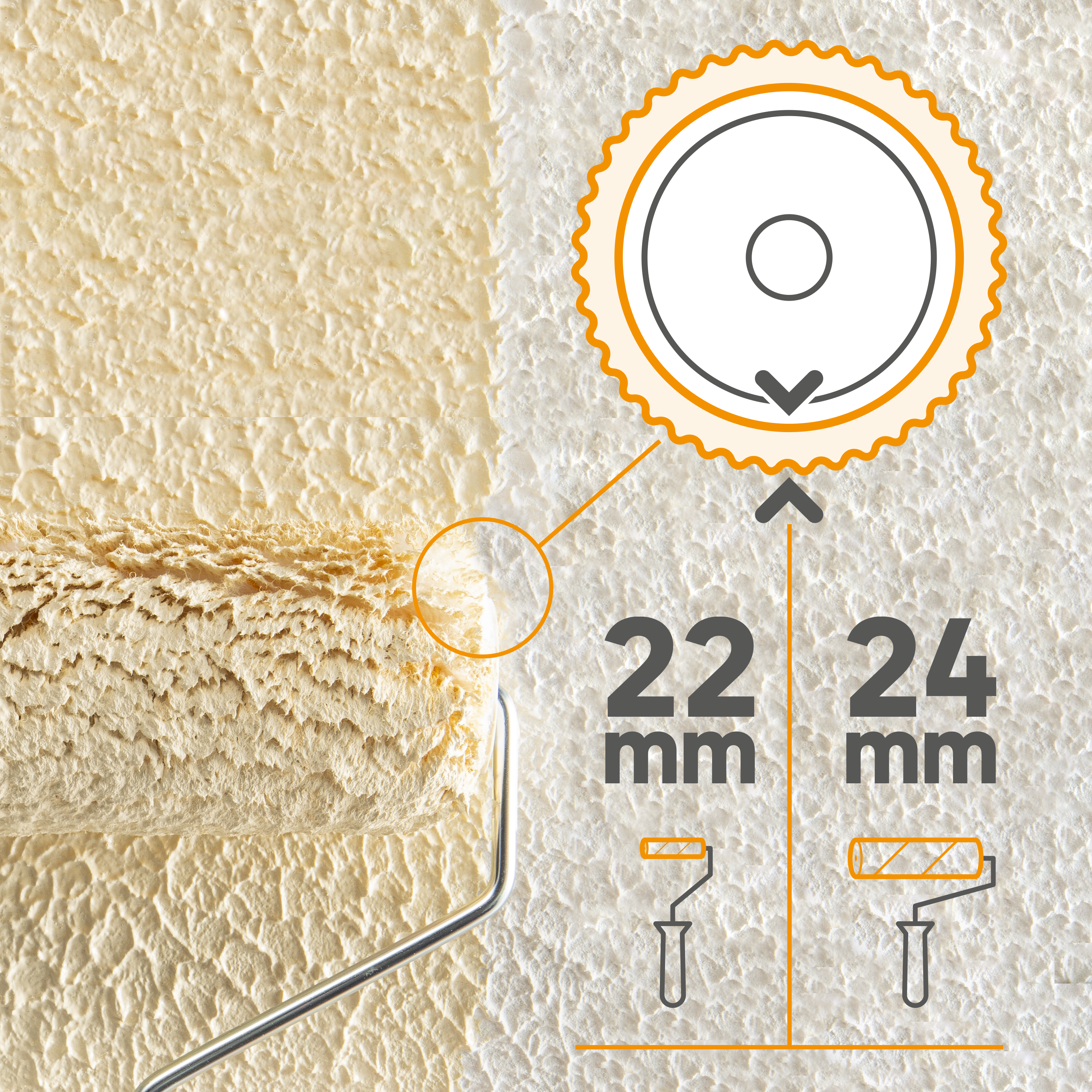 wałek teksturujący fa ade cr pi długi stos - 0