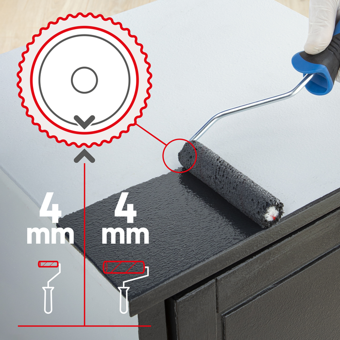 gładkie wałki lakiernicze 4 mm dexter