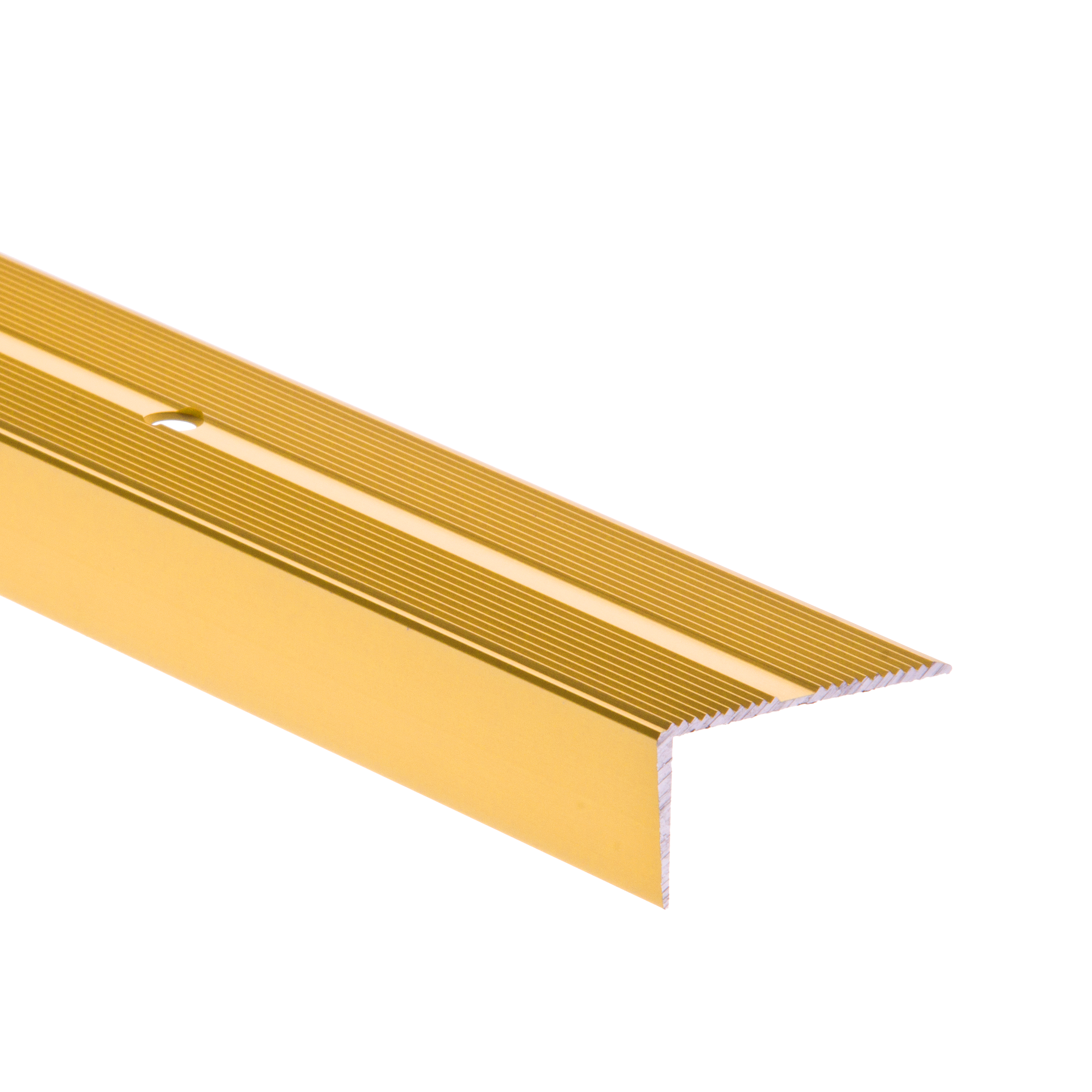 Profil schodowy ryflowany złoty aluminium anoda 42 mm x 100 cm