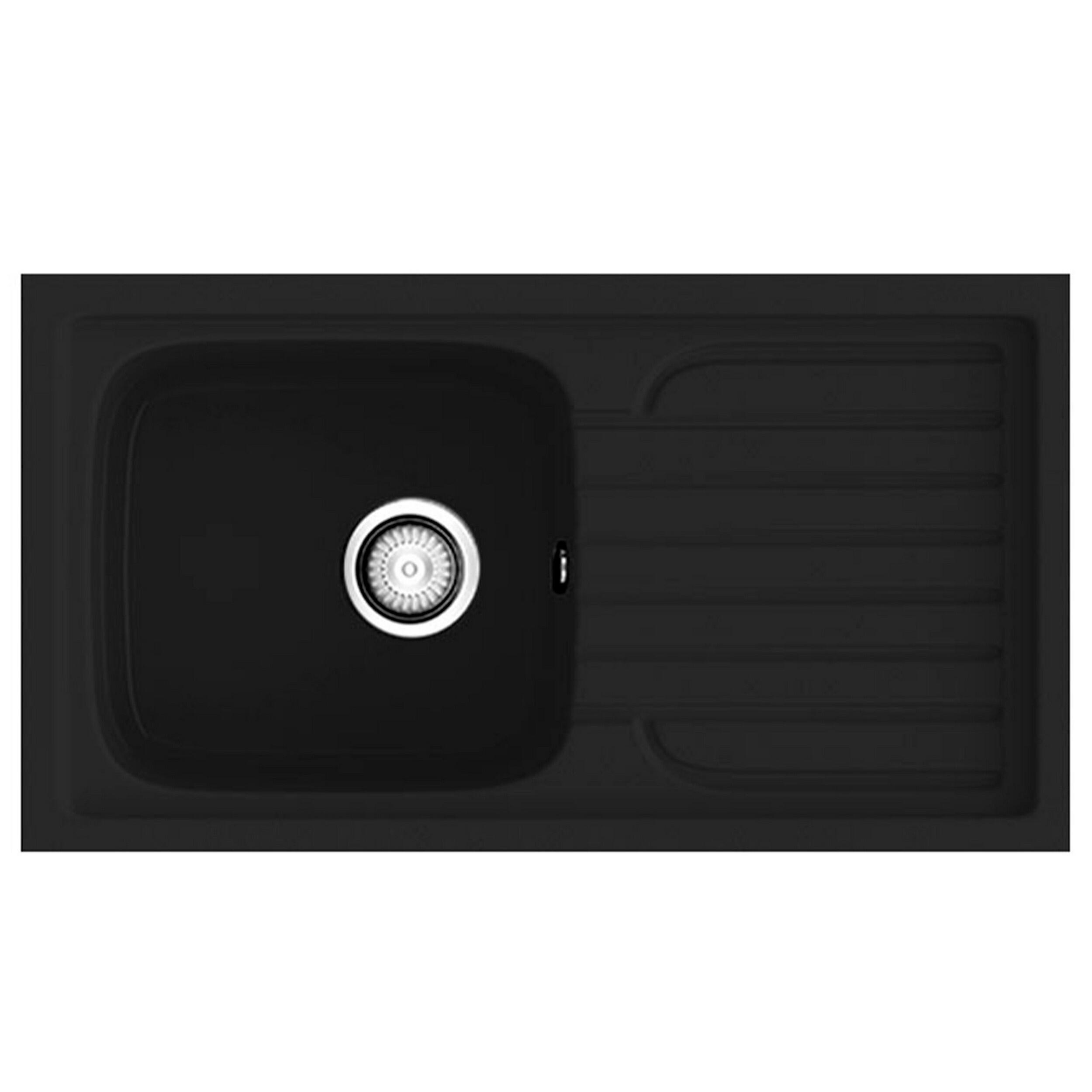 Fregadero 1 seno escurridor de resina topacio poalgi 80x44cm