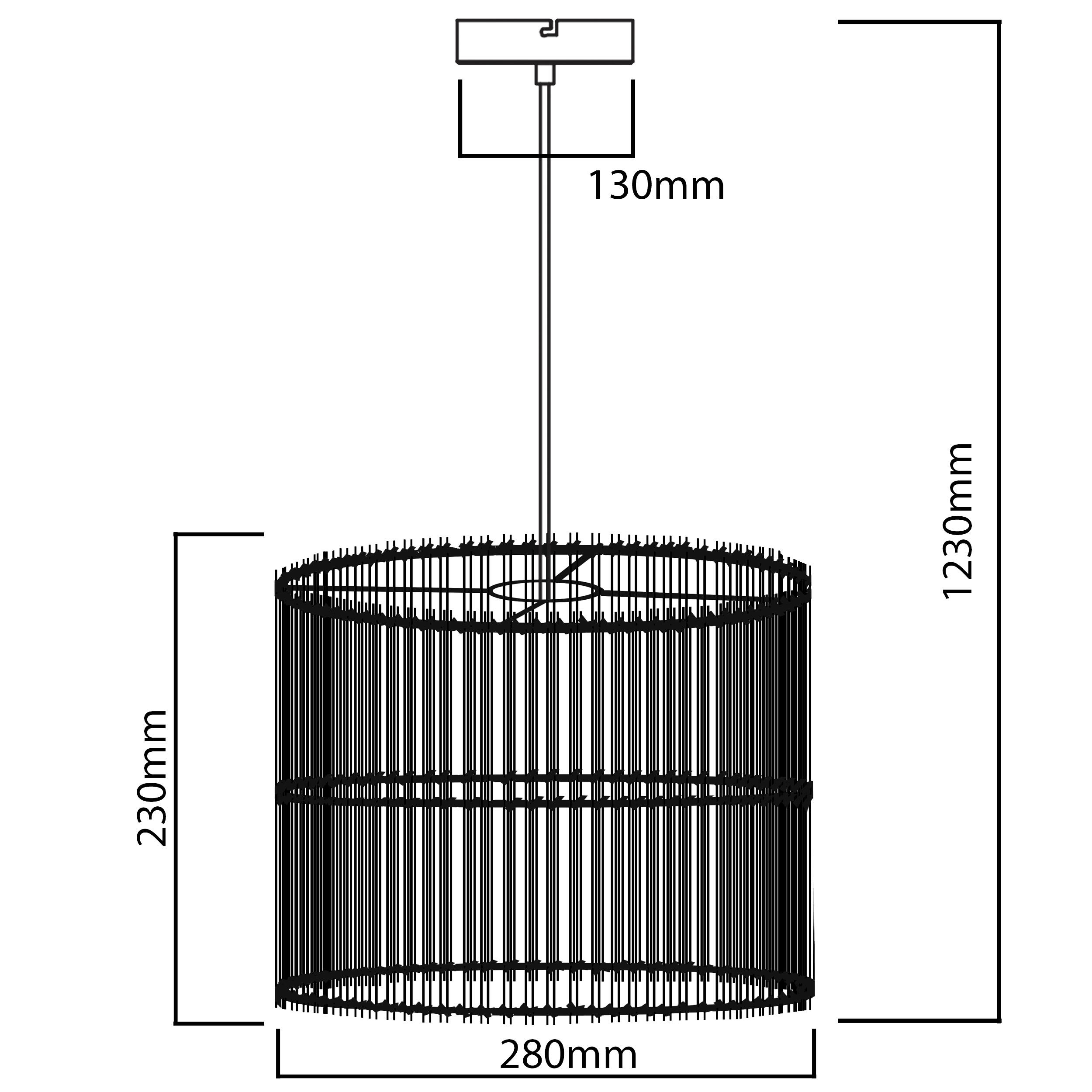 Lampa wisząca Billal czarna E27 Inspire - 6
