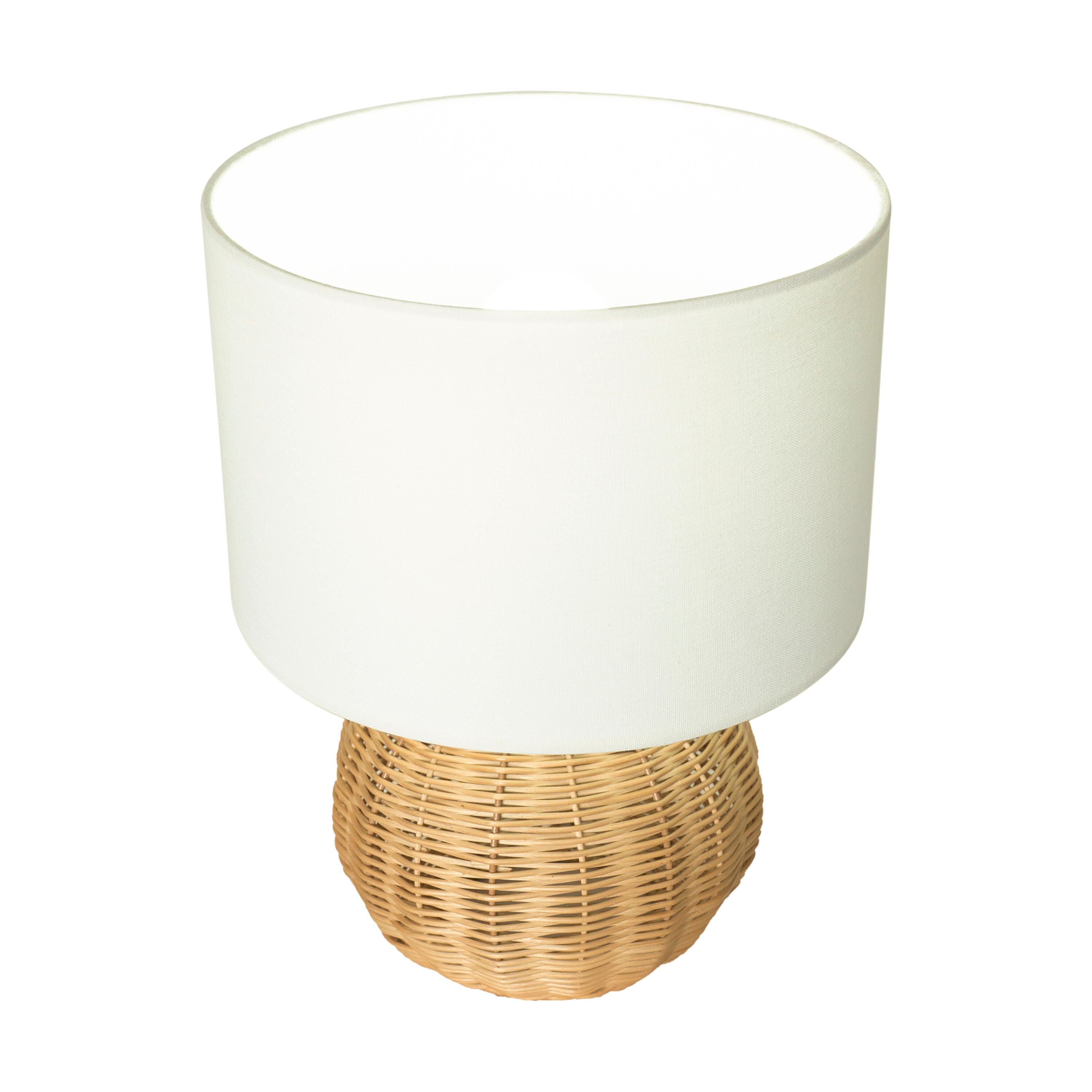 Lampa stołowa Cartu rattan biała E27 Inspire - 17