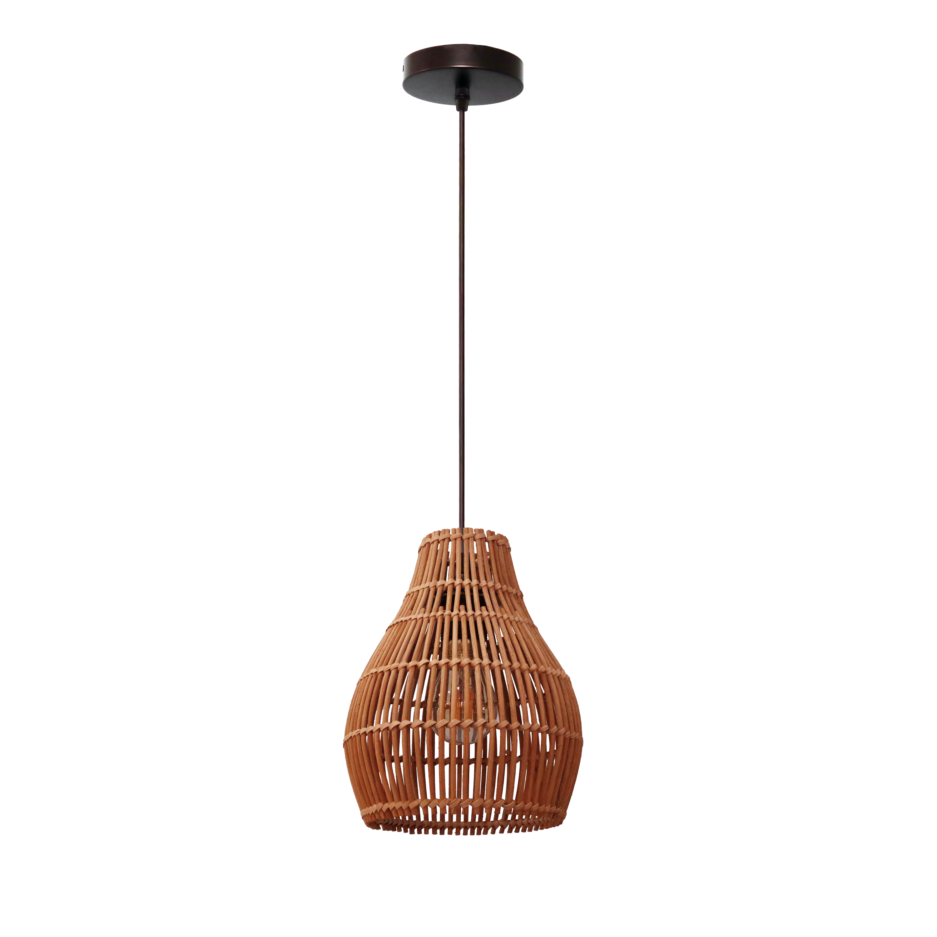 Lampa wisząca Elongo rattan E27 Inspire - 2