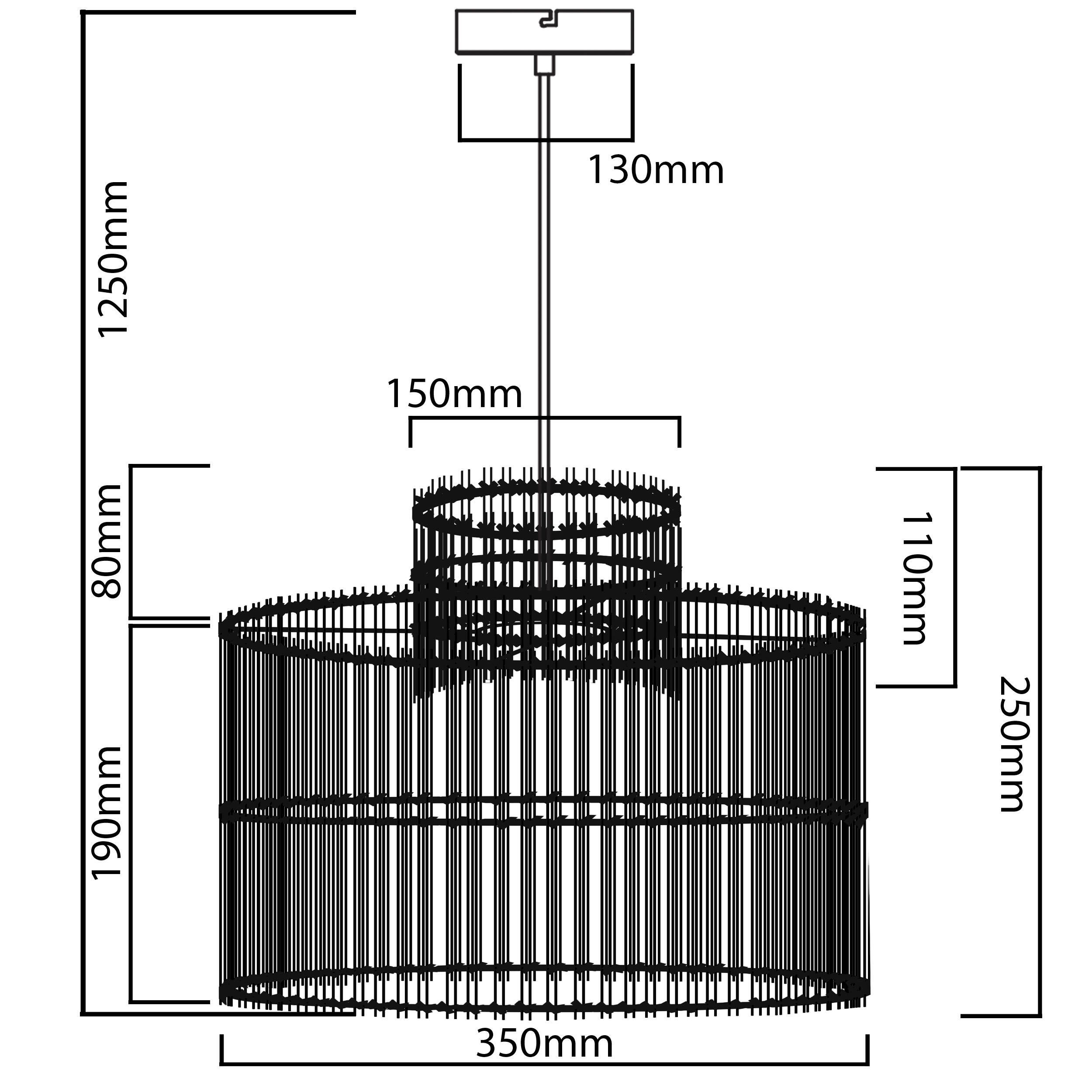 Lampa wisząca Billal bambus E27 Inspire - 6