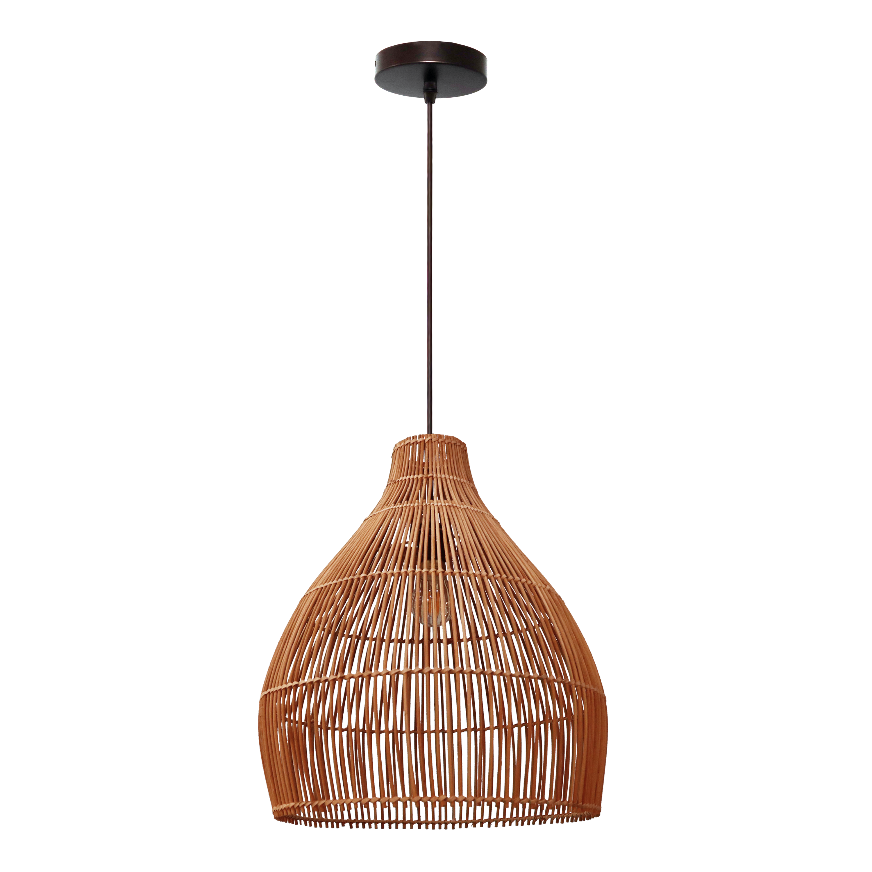 Lampa wisząca Elongo rattan E27 Inspire - 2