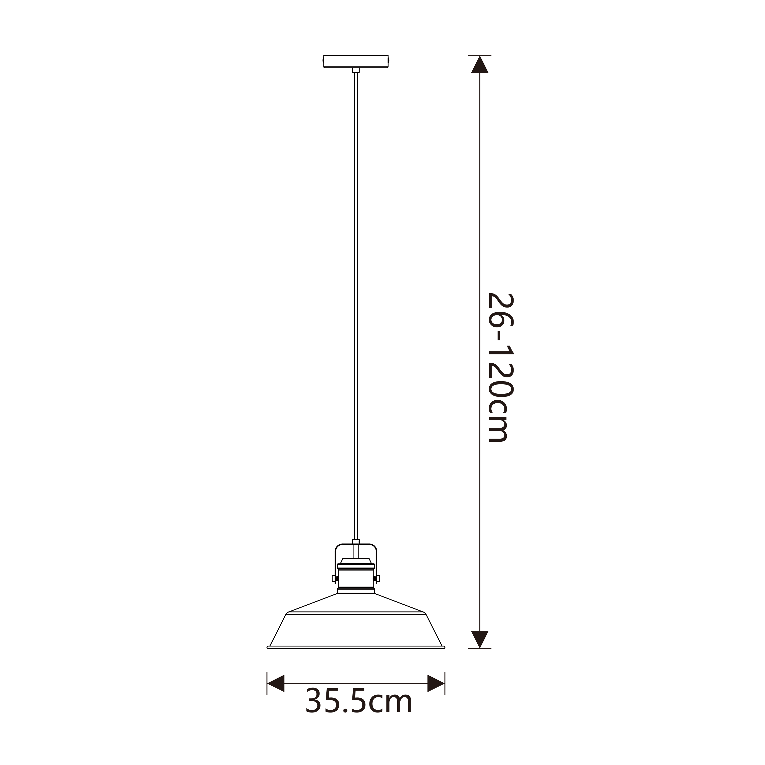 Lampa wisząca Piaf czarna E27 Inspire - 5