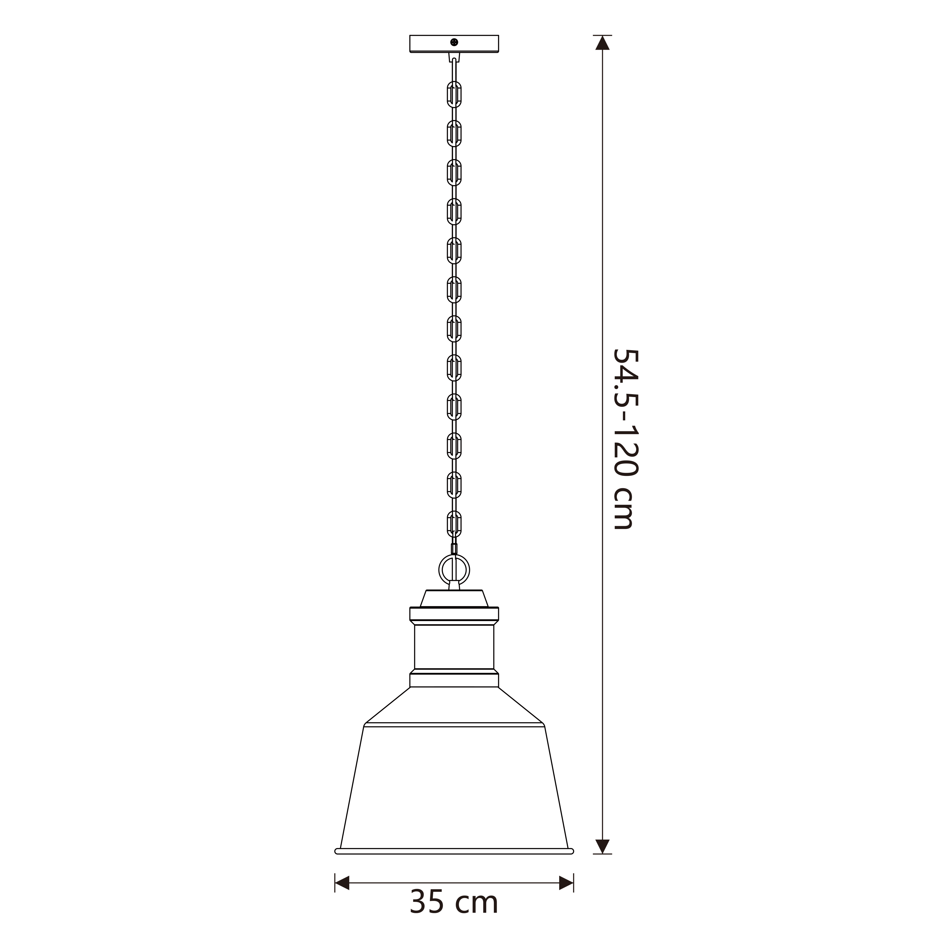 Suspension Ezio fer, noir, Diam.35 cm INSPIRE, E27 - 6