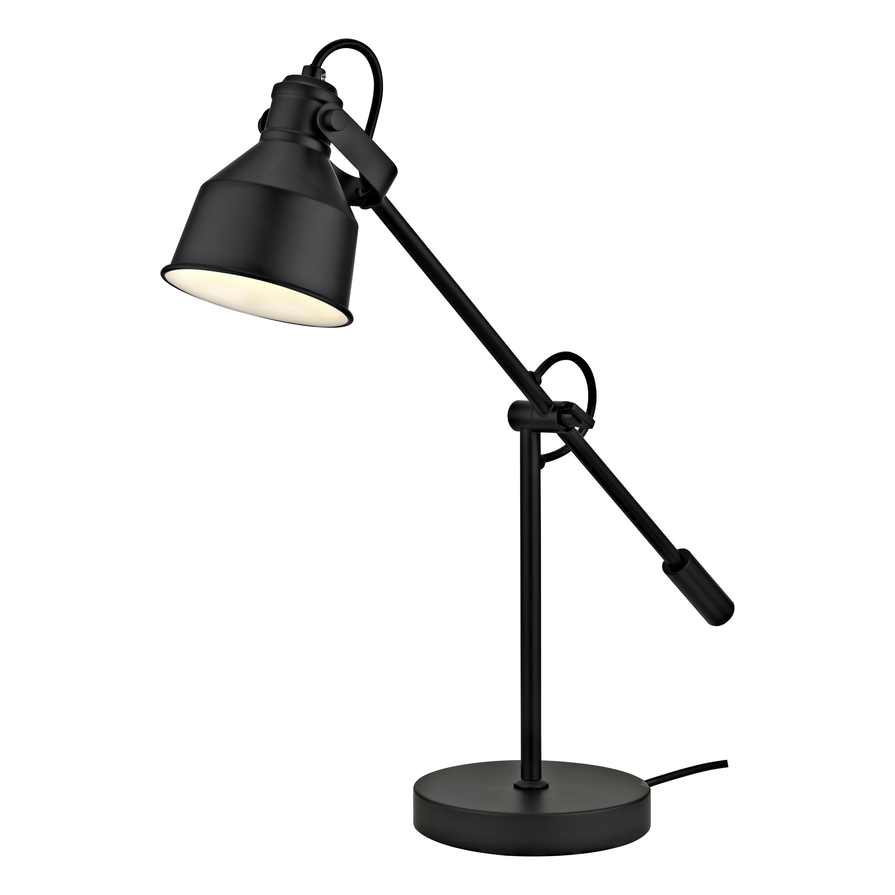 Lampe de bureau Ezio, fer, noir, H.48 cm INSPIRE, E27 - 4