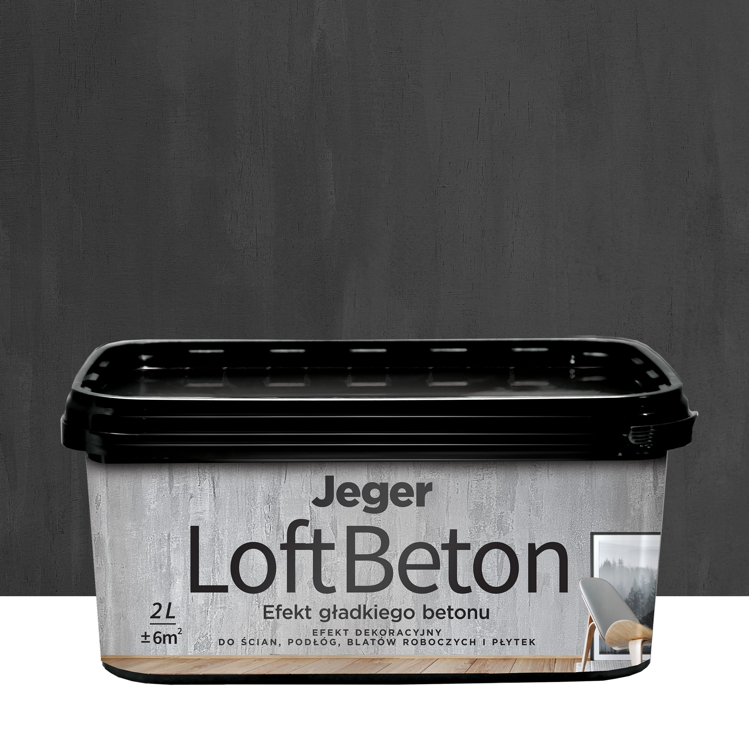 Efekt dekoracyjny LOFT BETON 2 l kolor nr 5 Efekt betonu JEGER - Leroy ...