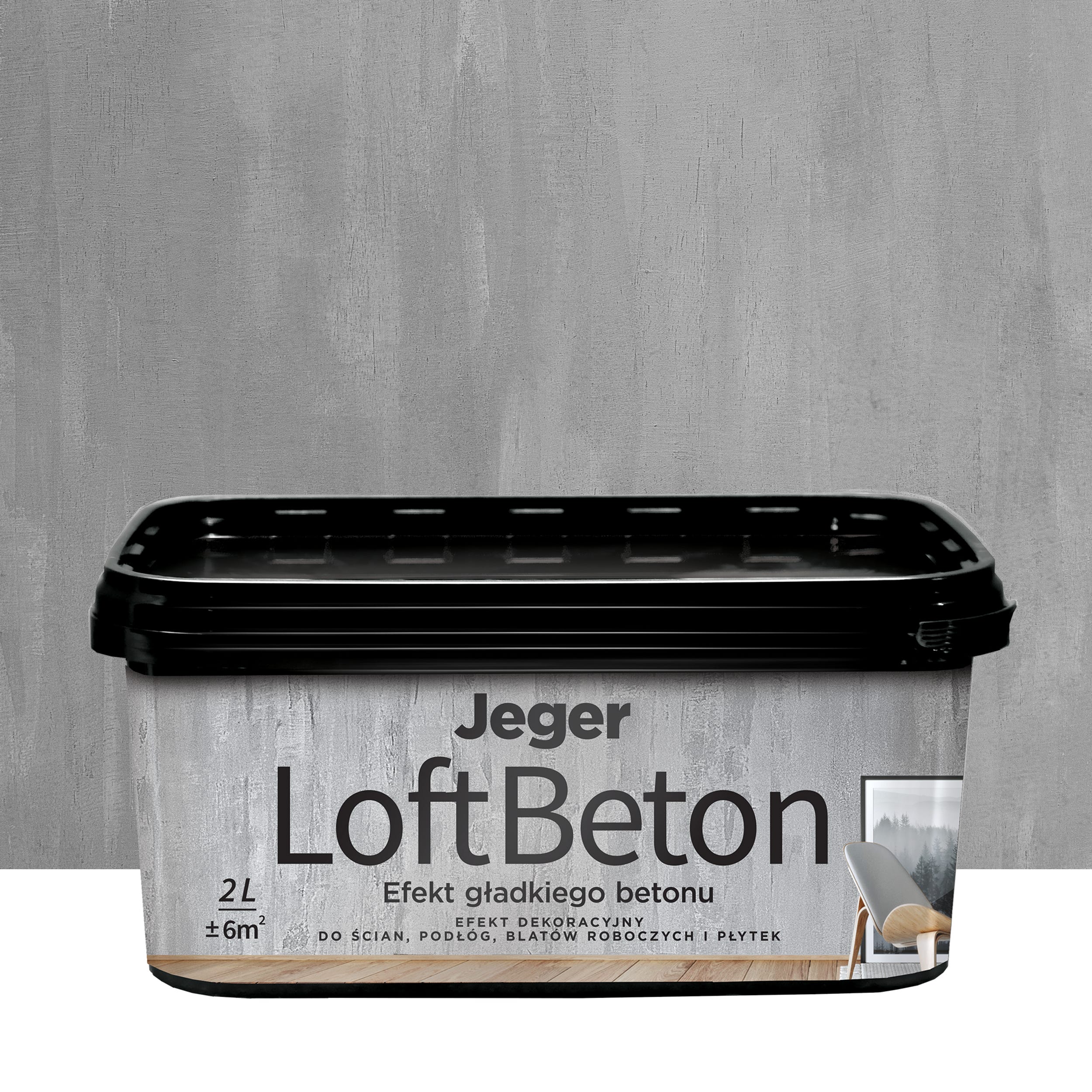 Efekt dekoracyjny LOFT BETON 2 l kolor nr 3 Efekt betonu JEGER - Leroy ...