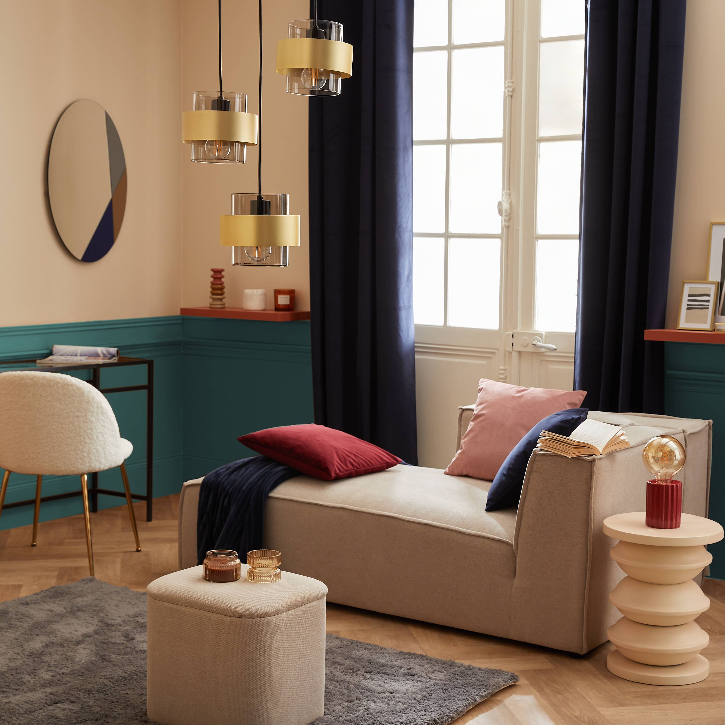 Plaid Lena, bleu l.130 x L.170 cm INSPIRE - 4