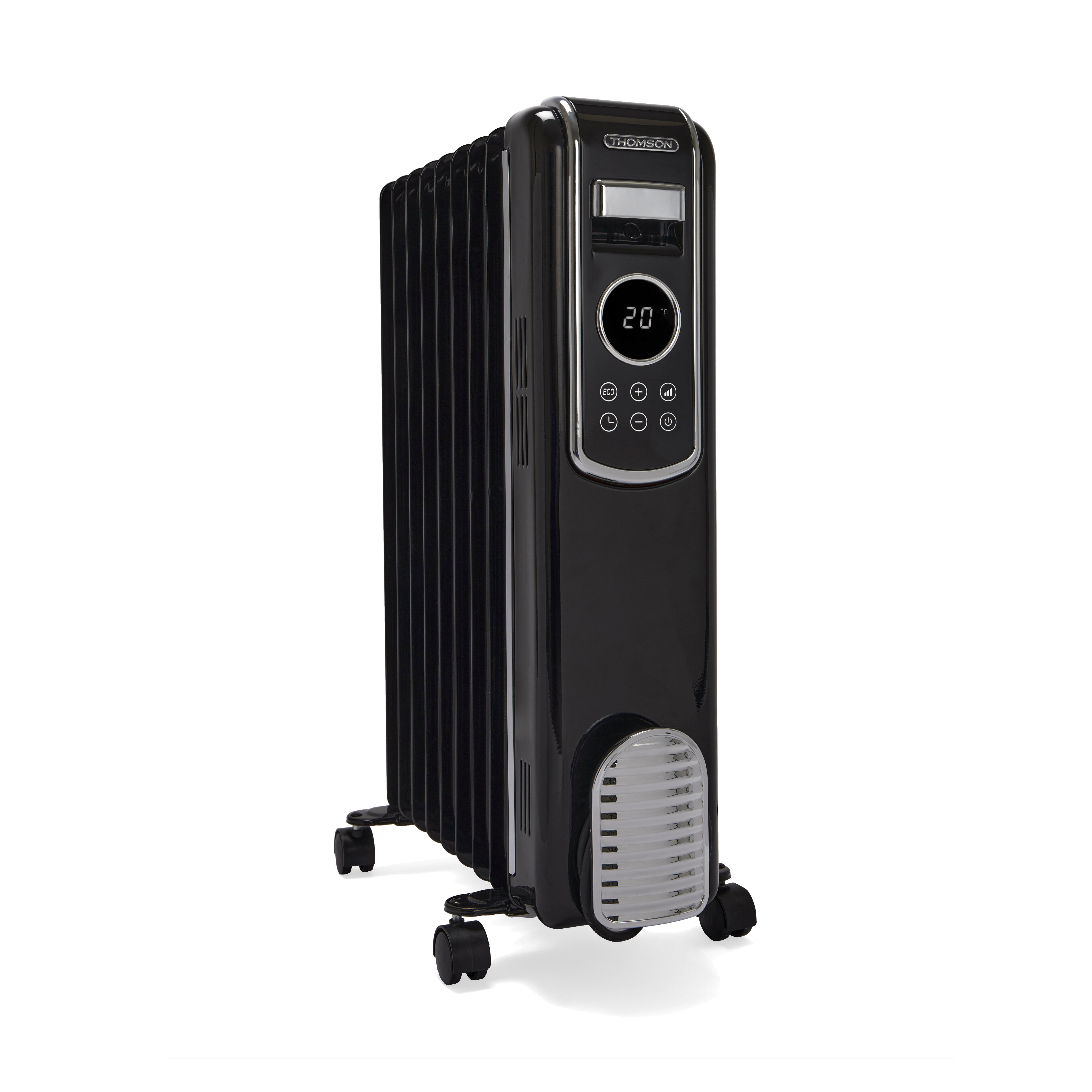 Radiateur Bain D'huile VonHaus 9 Ailettes 2000W - Thermostat Réglable, 3 Niveaux De Chaleur, Sécurités Anti-bascule Et Surchauffe - Chauffage D'appoint Portable