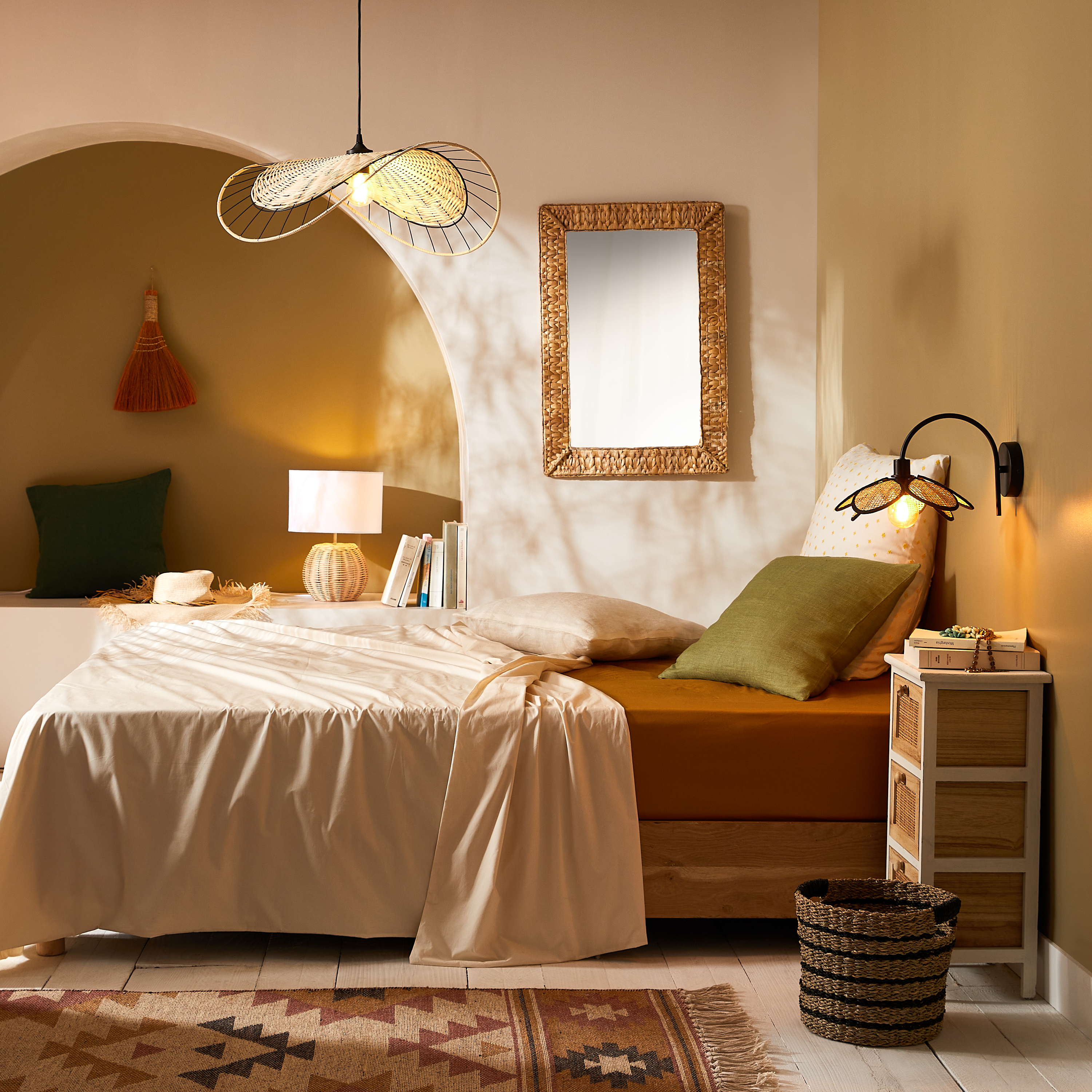 Lampa wisząca Chai rattan czarna E27 Inspire - 2