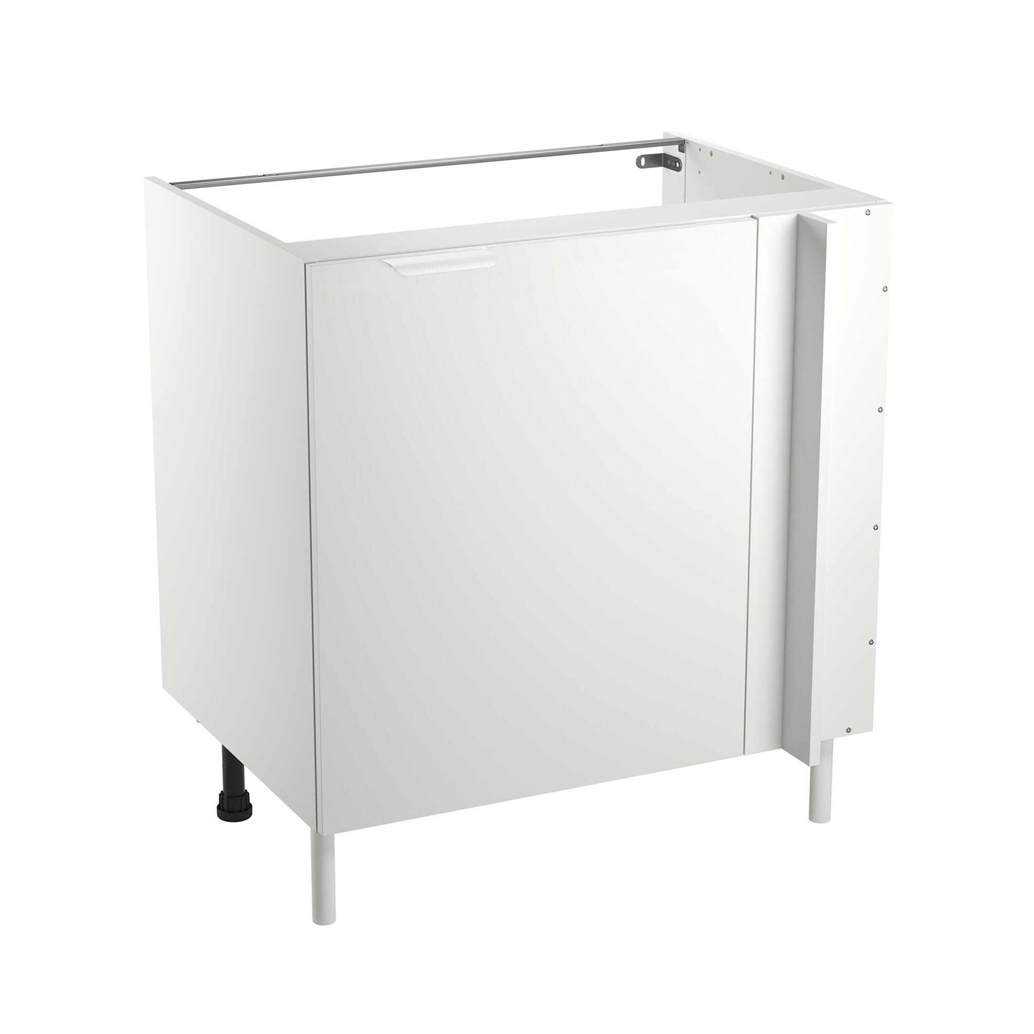 Mueble bajo de rincon de cocina eleki blanco 1 puerta h 87.1 x l 60 cm