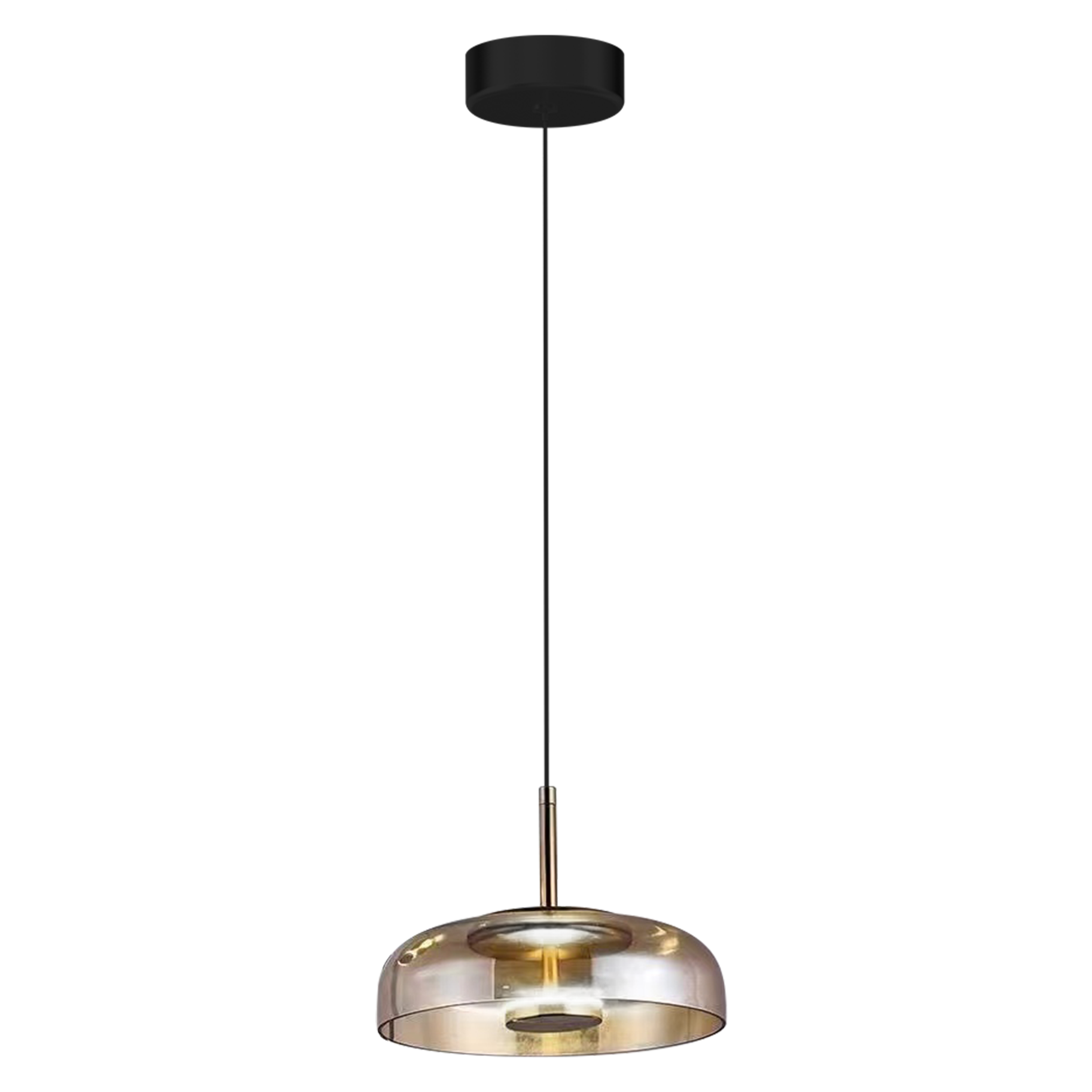 Lampa wisząca Vetro amber LED Milagro