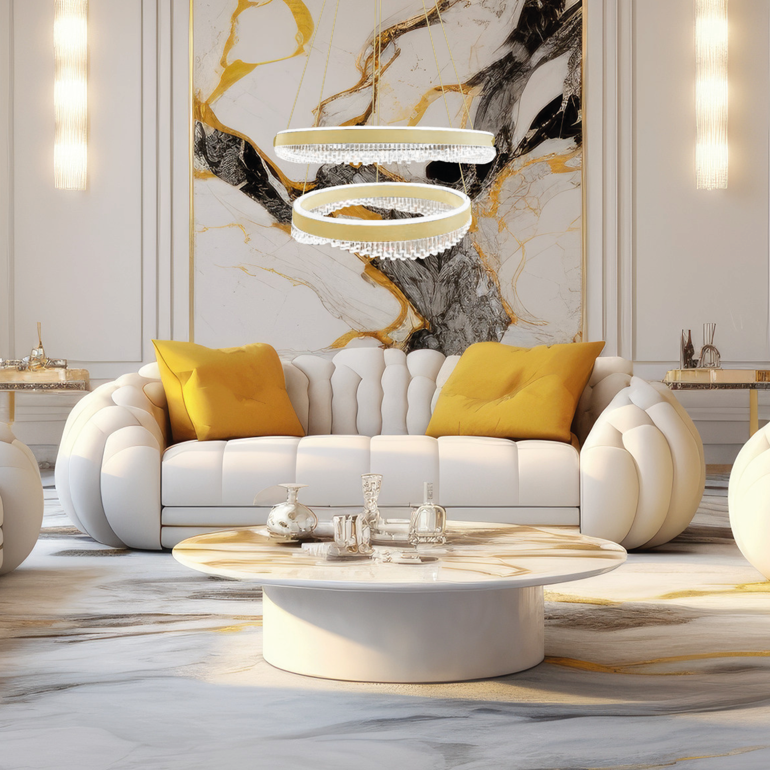 Lampa wisząca Preciosa złota 5500 lm LED Milagro - 2