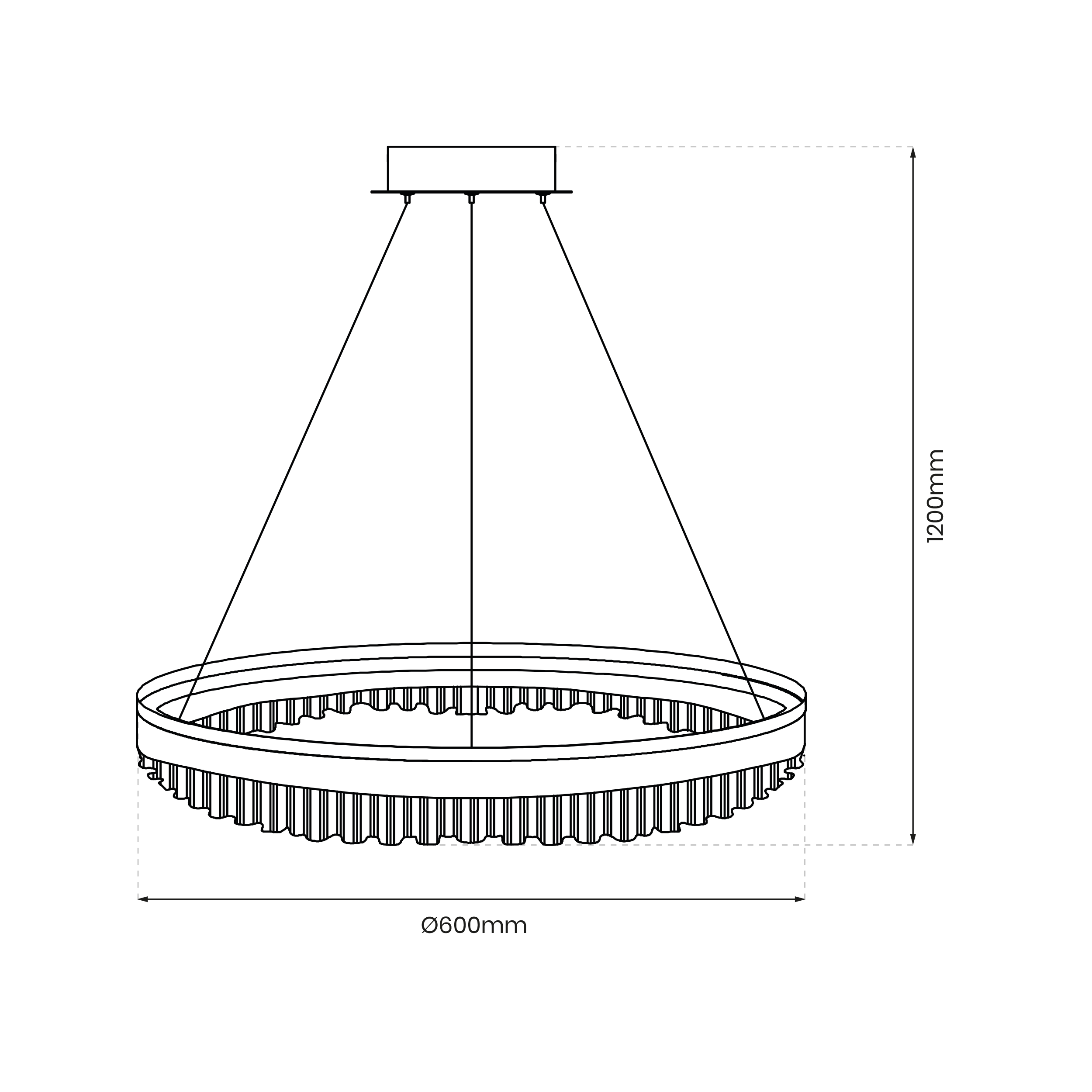 Lampa wisząca Preciosa złota 3400 lm LED Milagro - 8