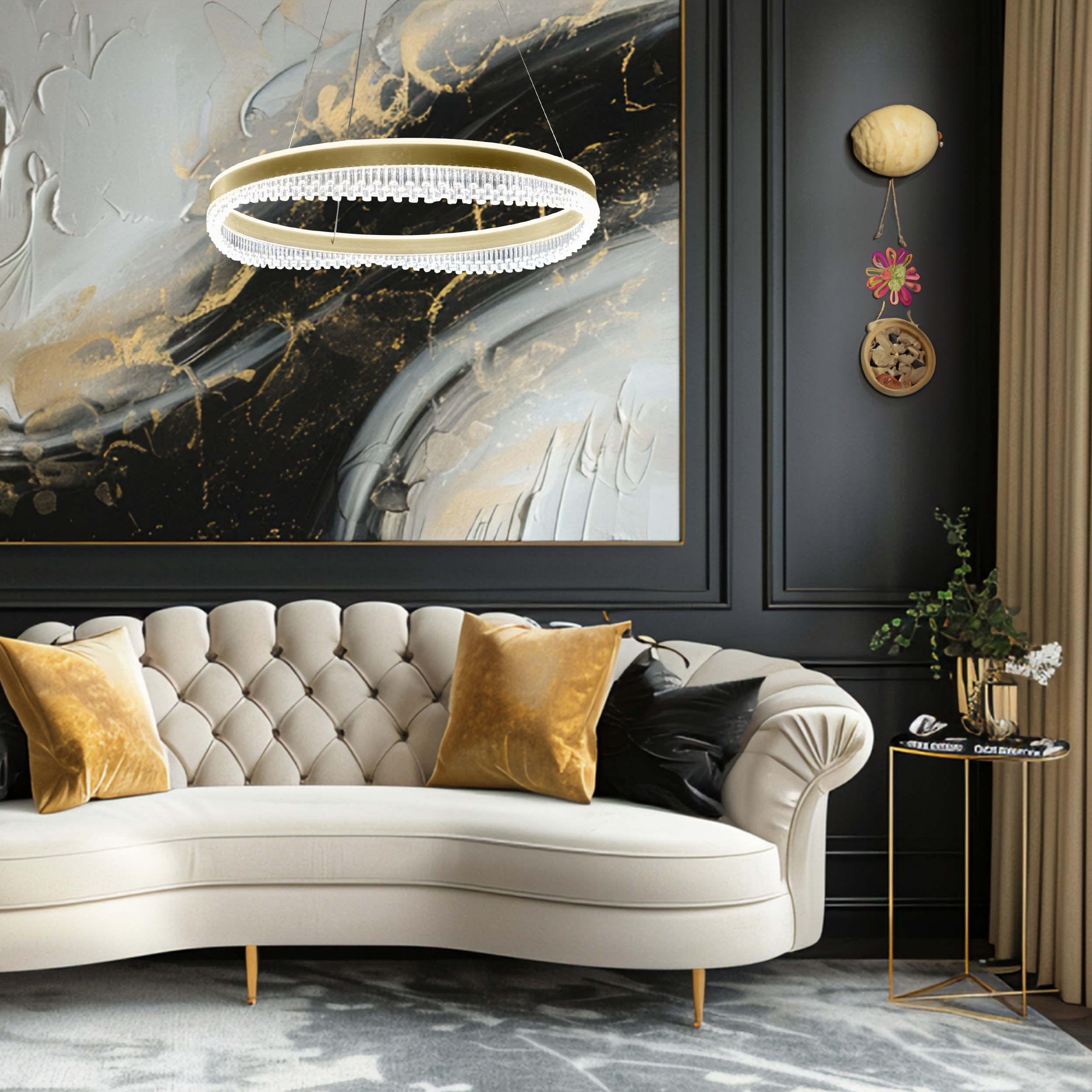 Lampa wisząca Preciosa złota 3400 lm LED Milagro - 7