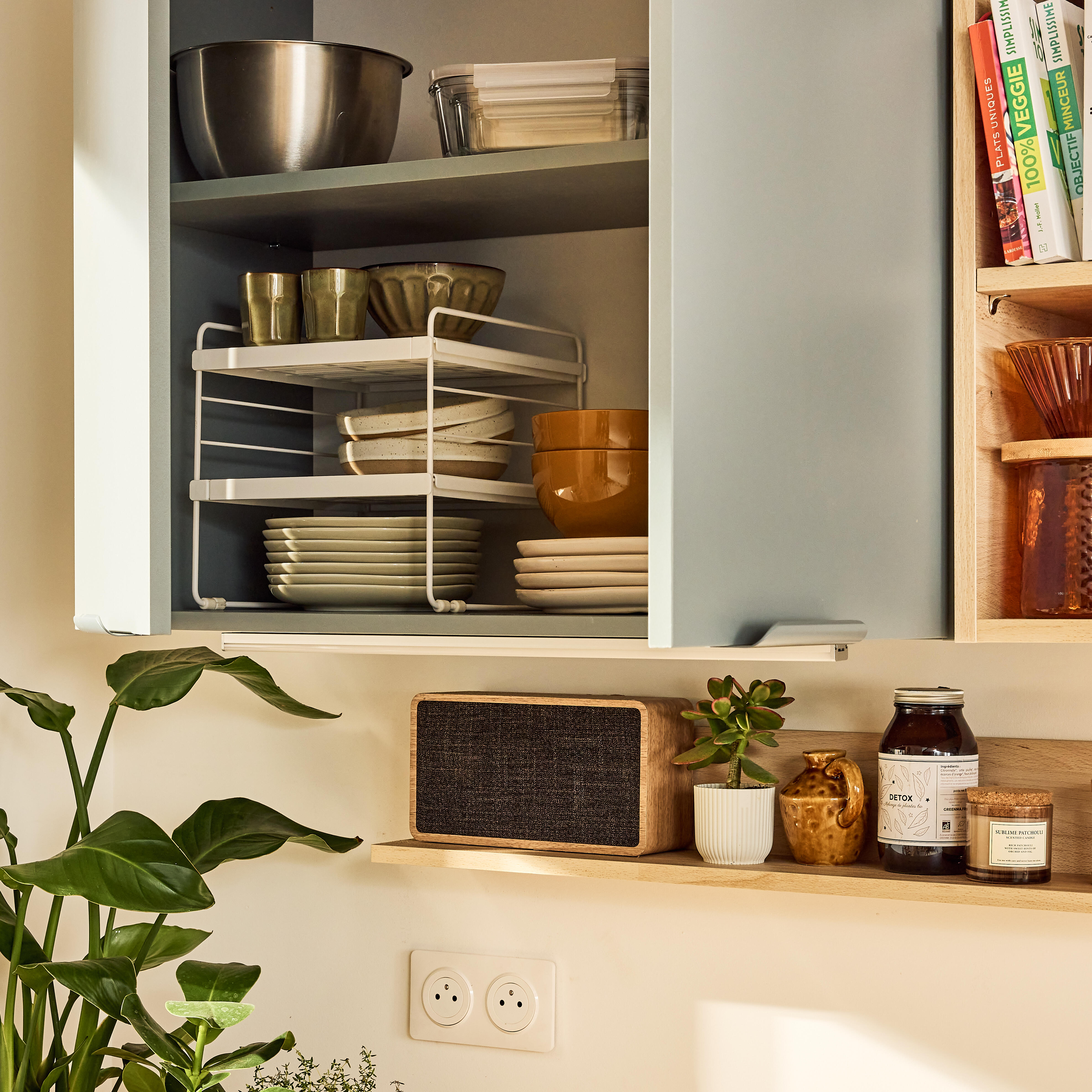 Étagère gain de place extensible pour placard, DELINIA Eleki - 4