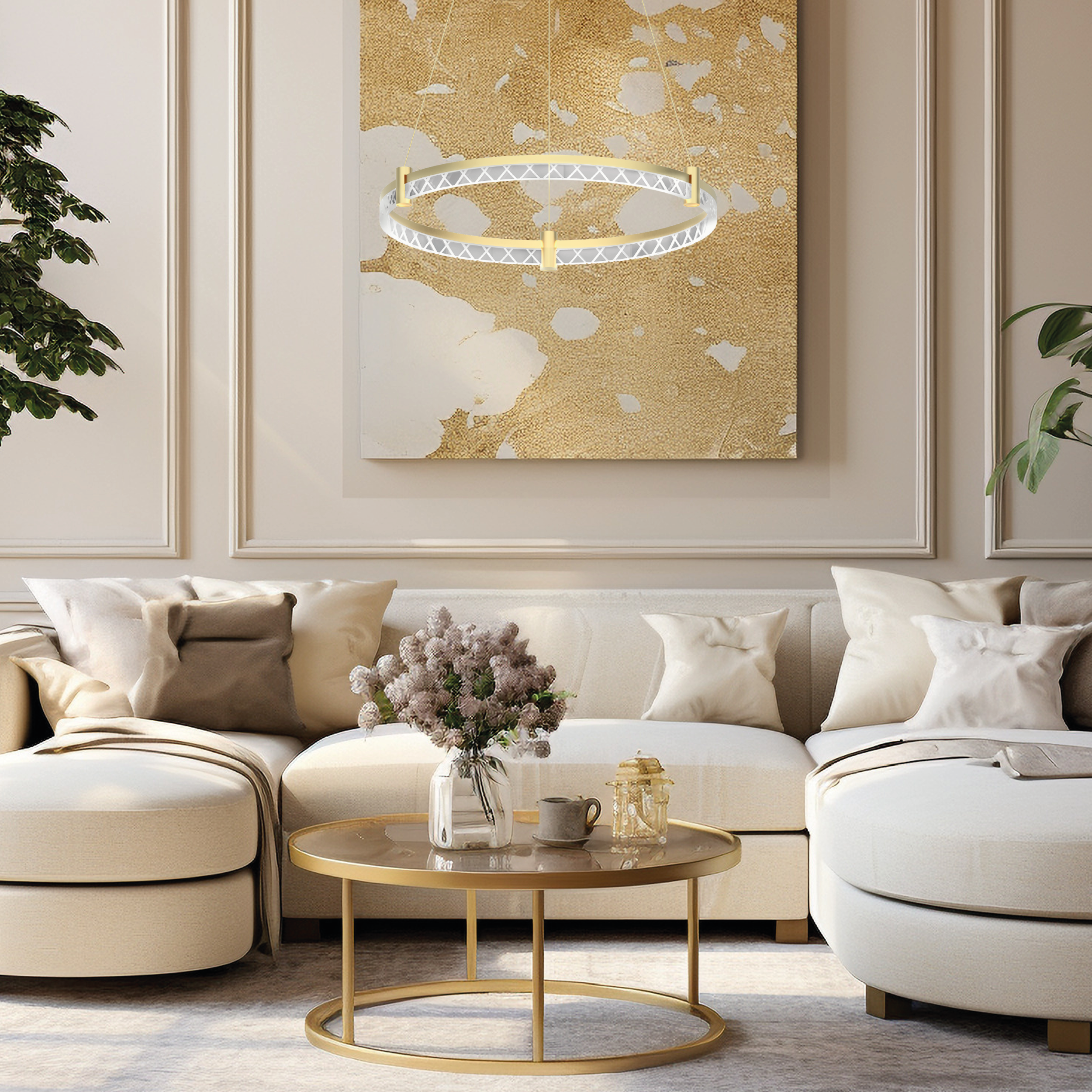 Lampa wisząca Elegance złota LED Milagro - 2