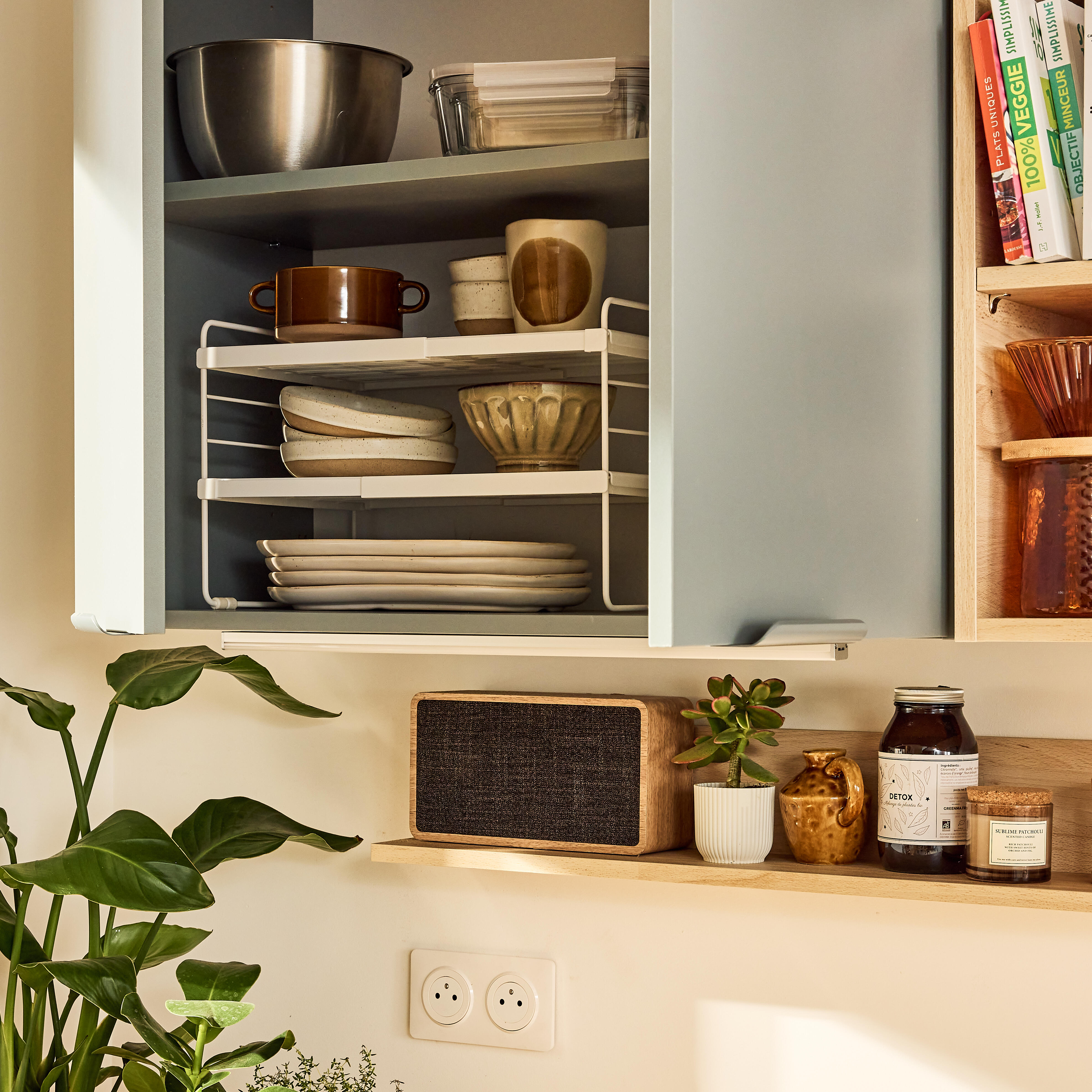 Estante regulable blanco DELINIA 25,7x25,2/40x25,6 cm - 6