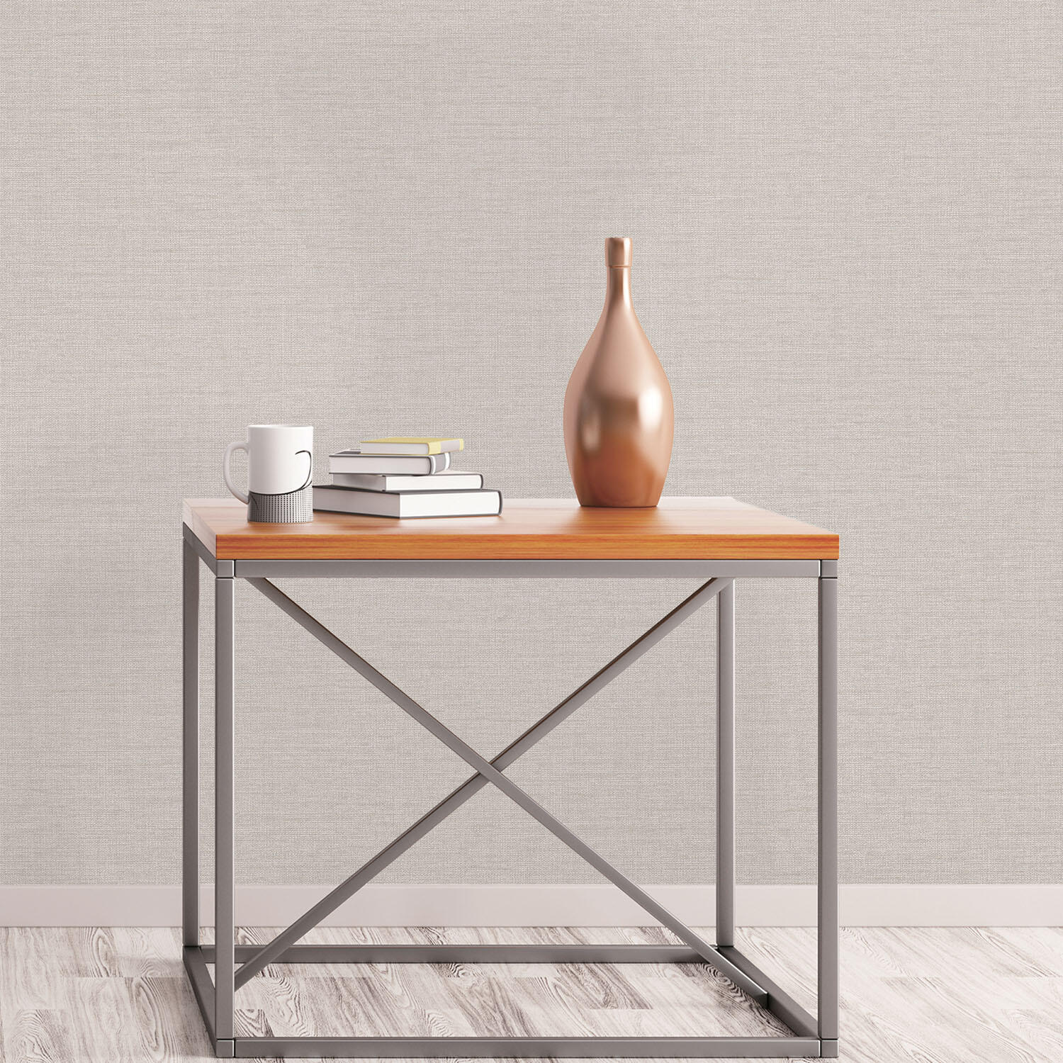 Cache Câbles Mural Couleur Aluminium Avec étagère En Bois