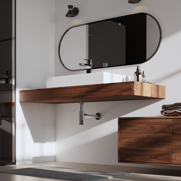 Sifone Lavabo Bagno EXLECO - Acciaio Inox, 1 1/4 X 32mm, Regolabile, Con Troppopieno Cromato - Foto 10