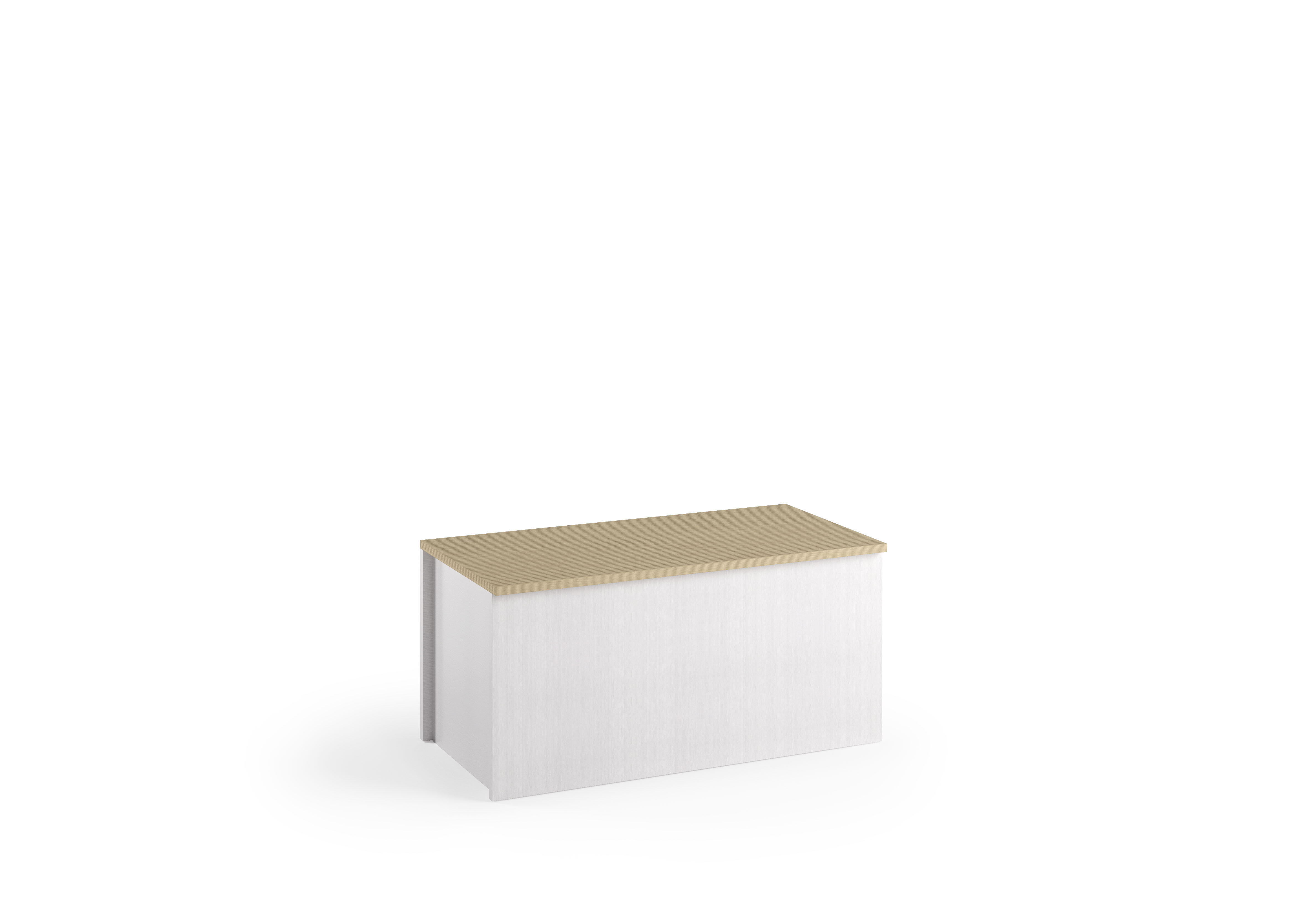 Baule panchina TERRANEO in truciolare bianco L 90 x H 45 x P 45 cm - 2