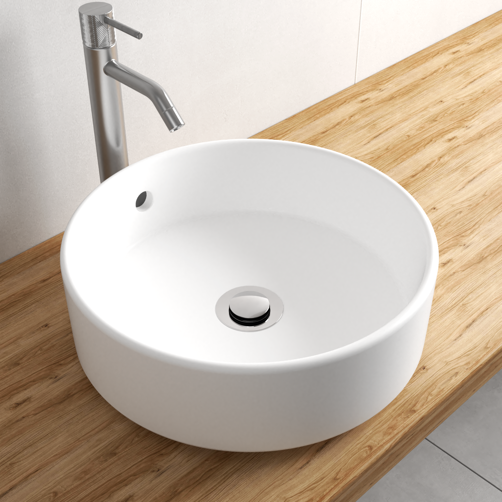 Bonde clic-clac / avec trop-plein pour lavabo, gris, Diam.37 mm, EQUATION - 5