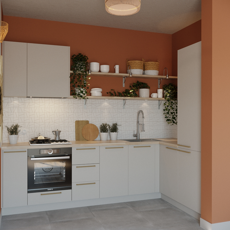 Lampa sufitowa Palanga biała bambus E27 Inspire - 3