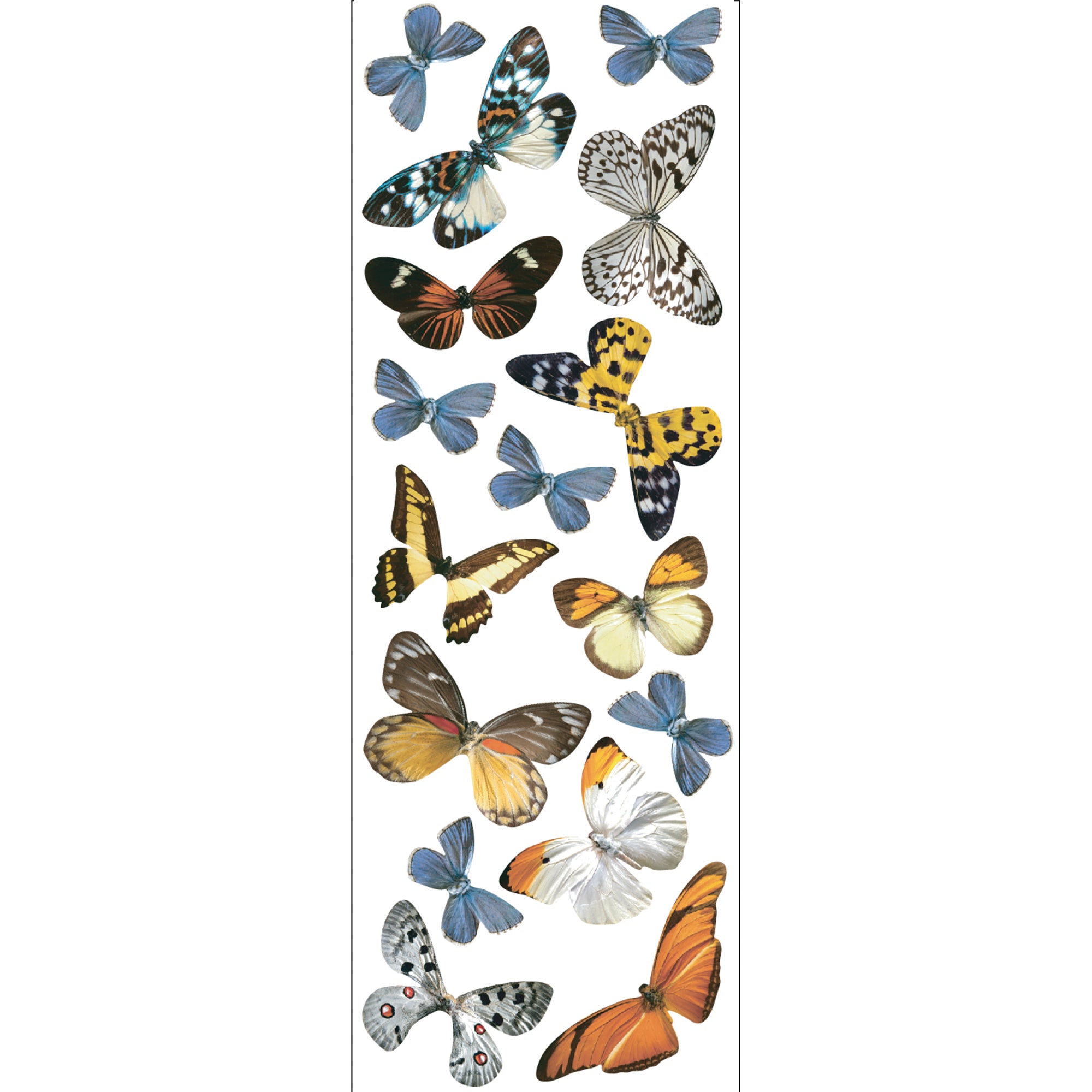 Sticker décoratif papillons, multicolore x 24 cm - 2