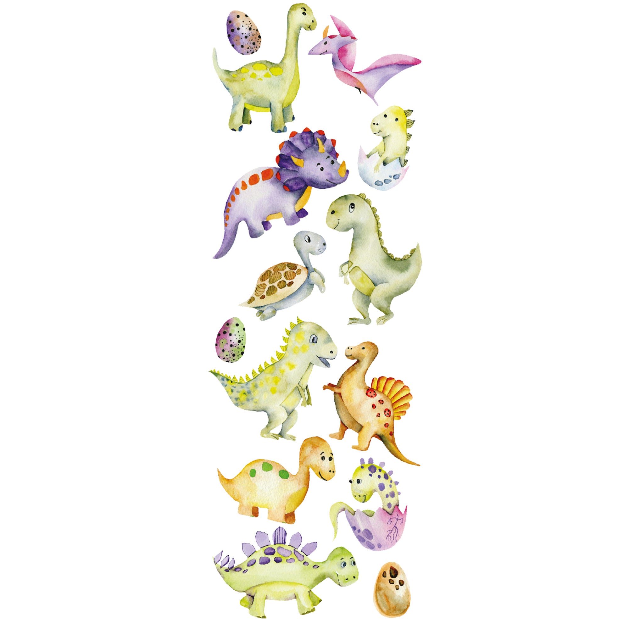 Sticker décoratif dinosaure, multicolore 68 x 24 cm - 2