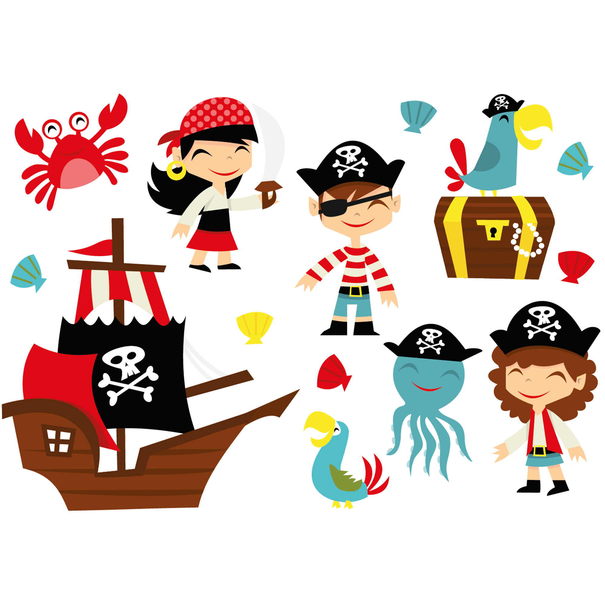 Sticker pirates, multicolore, 48 cm x 68 cm - 3