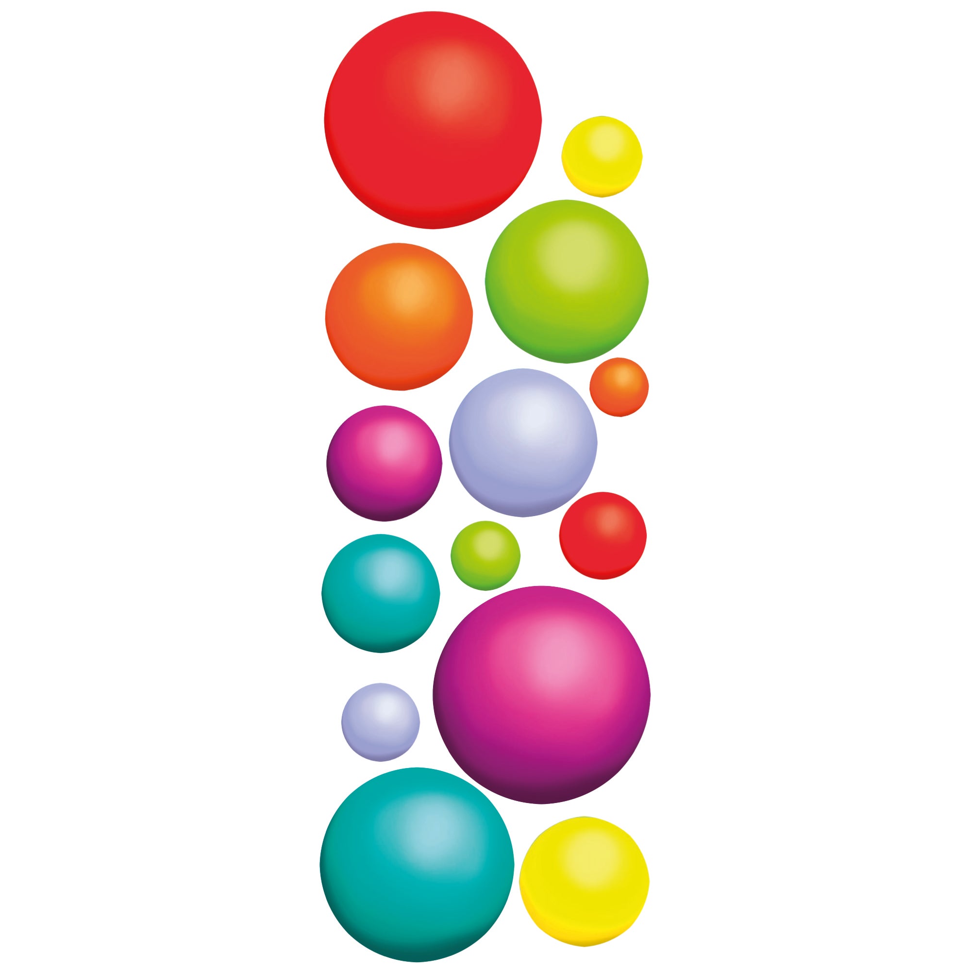 Sticker décoratif balles colorées, multicolore x 24 cm - 2
