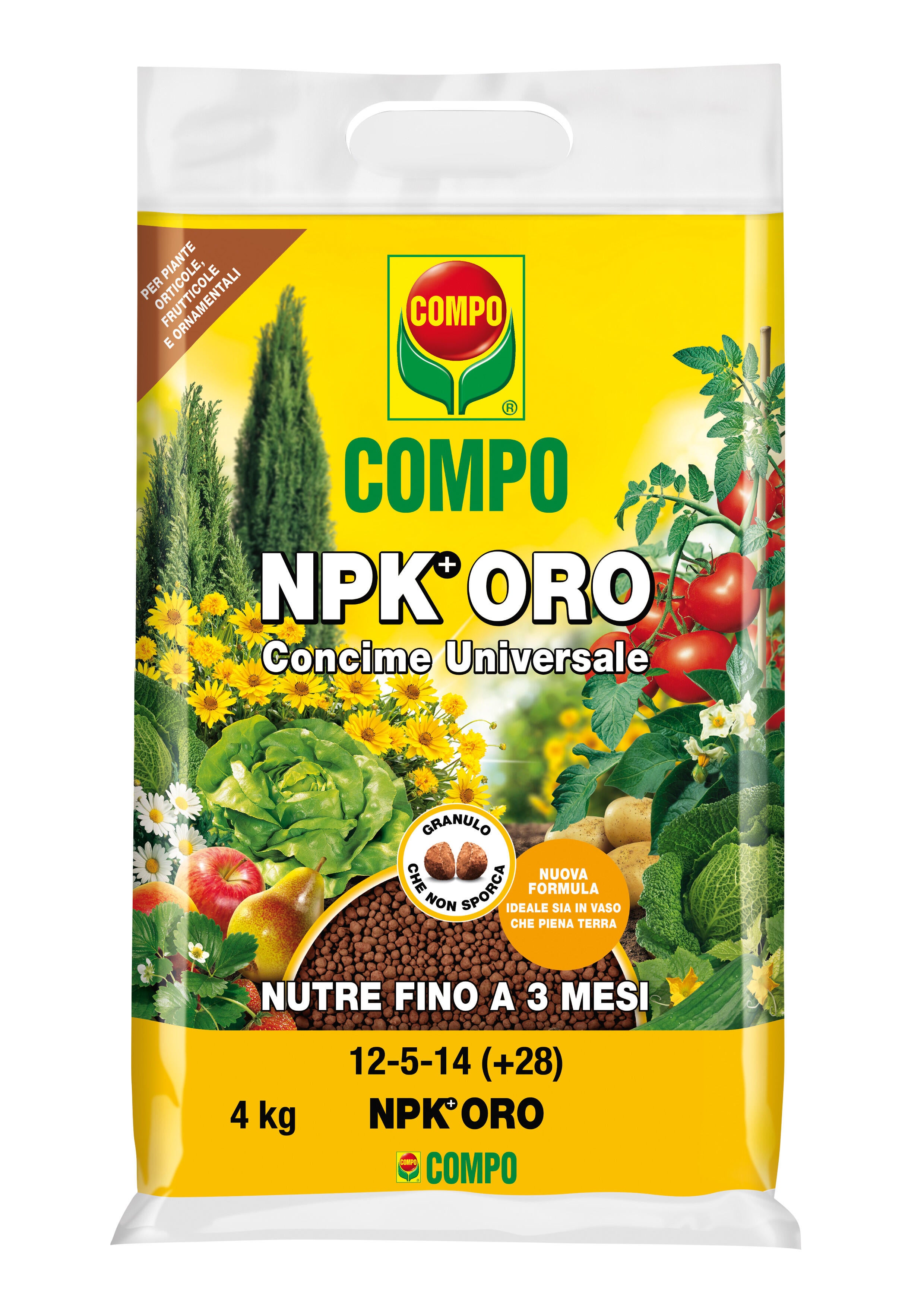 Concime granulato COMPO per uso universale NPK ORO 4 kg - 4