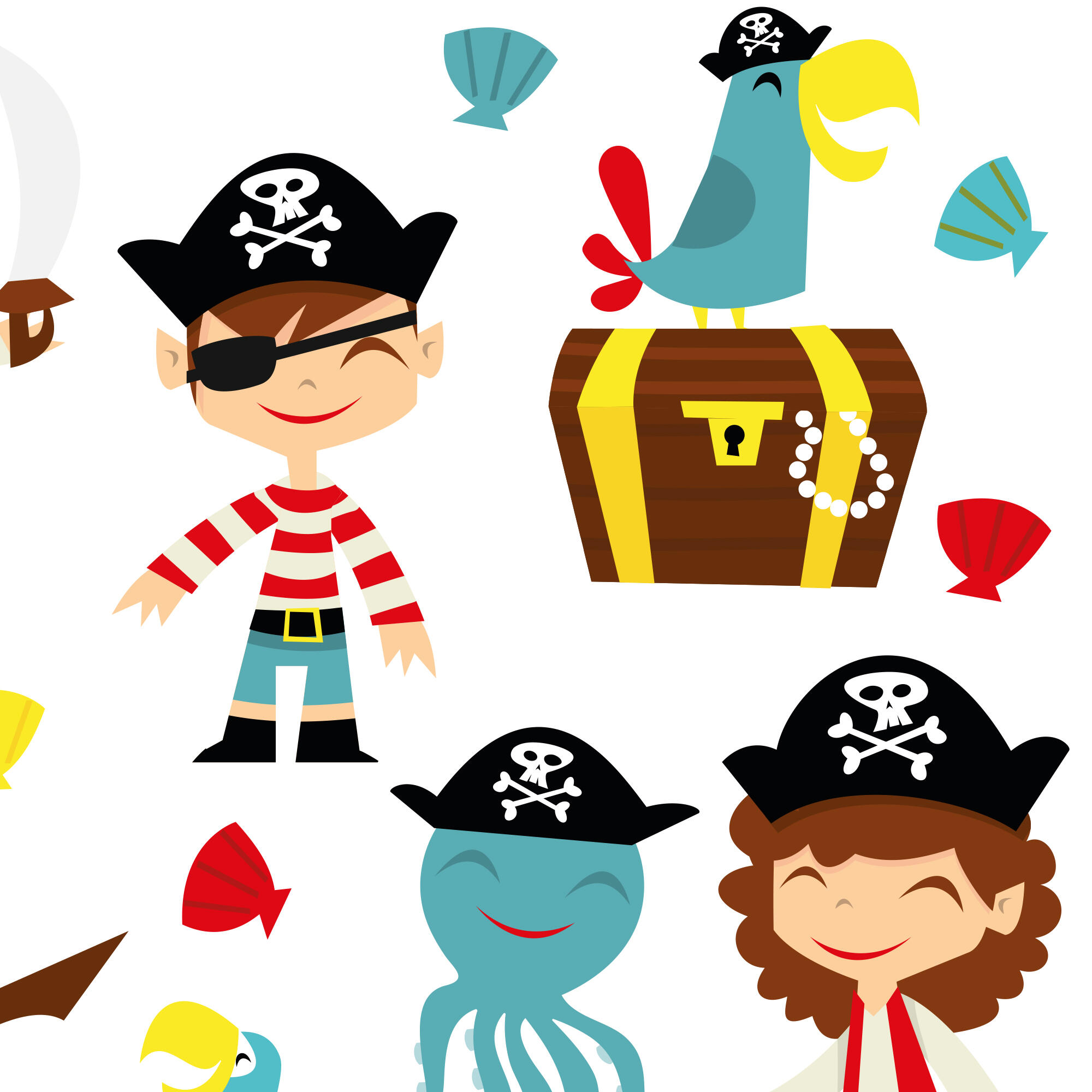 Sticker pirates, multicolore, 48 cm x 68 cm - 4