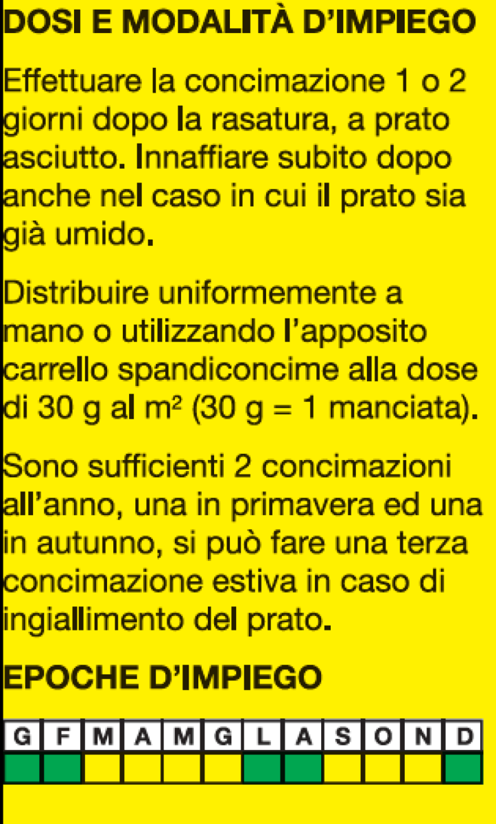 Concime granulato COMPO per prato 4 kg - 2
