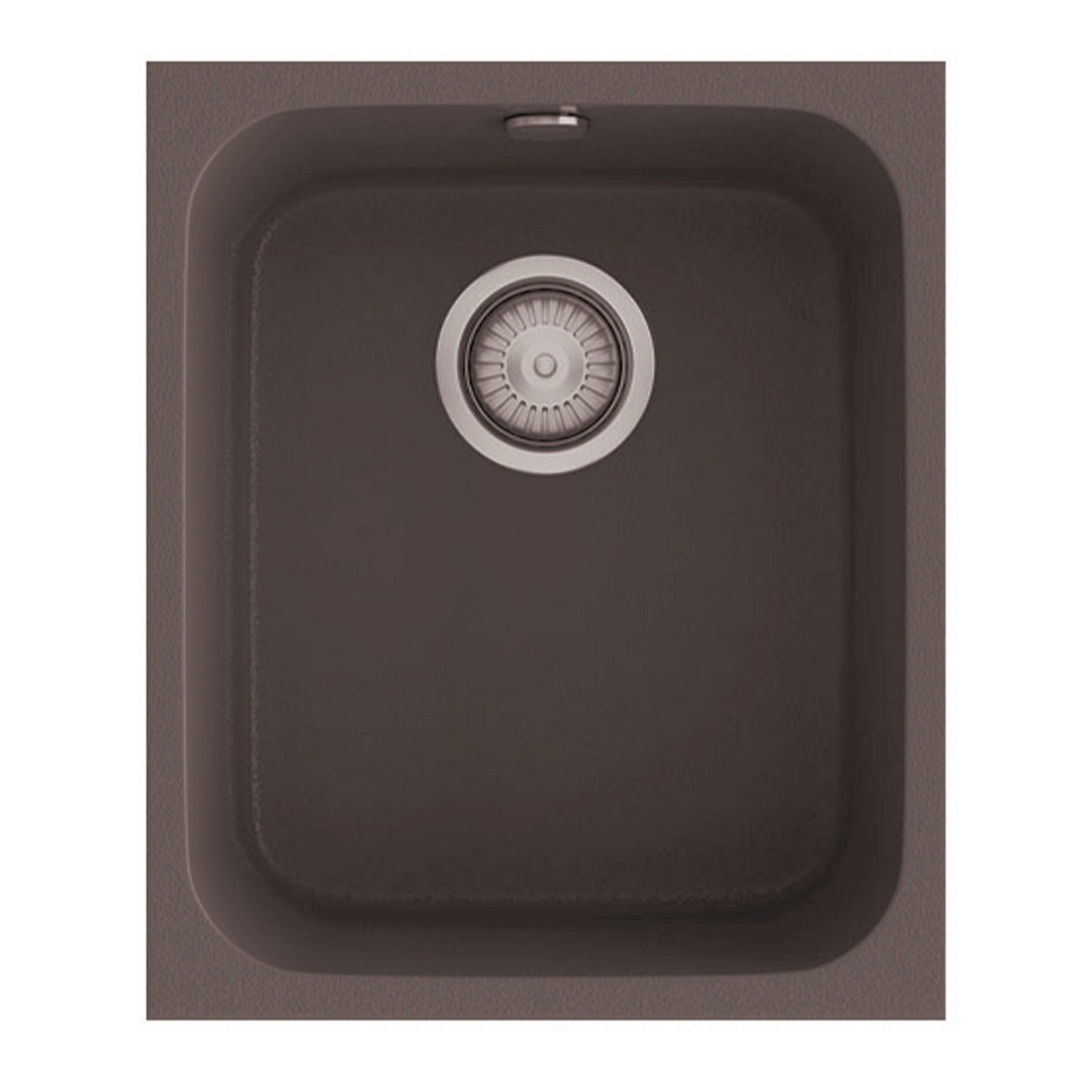 Fregadero 1 seno de resina rectangular poalgi gandia tundra 35 44.5 x 38 cm