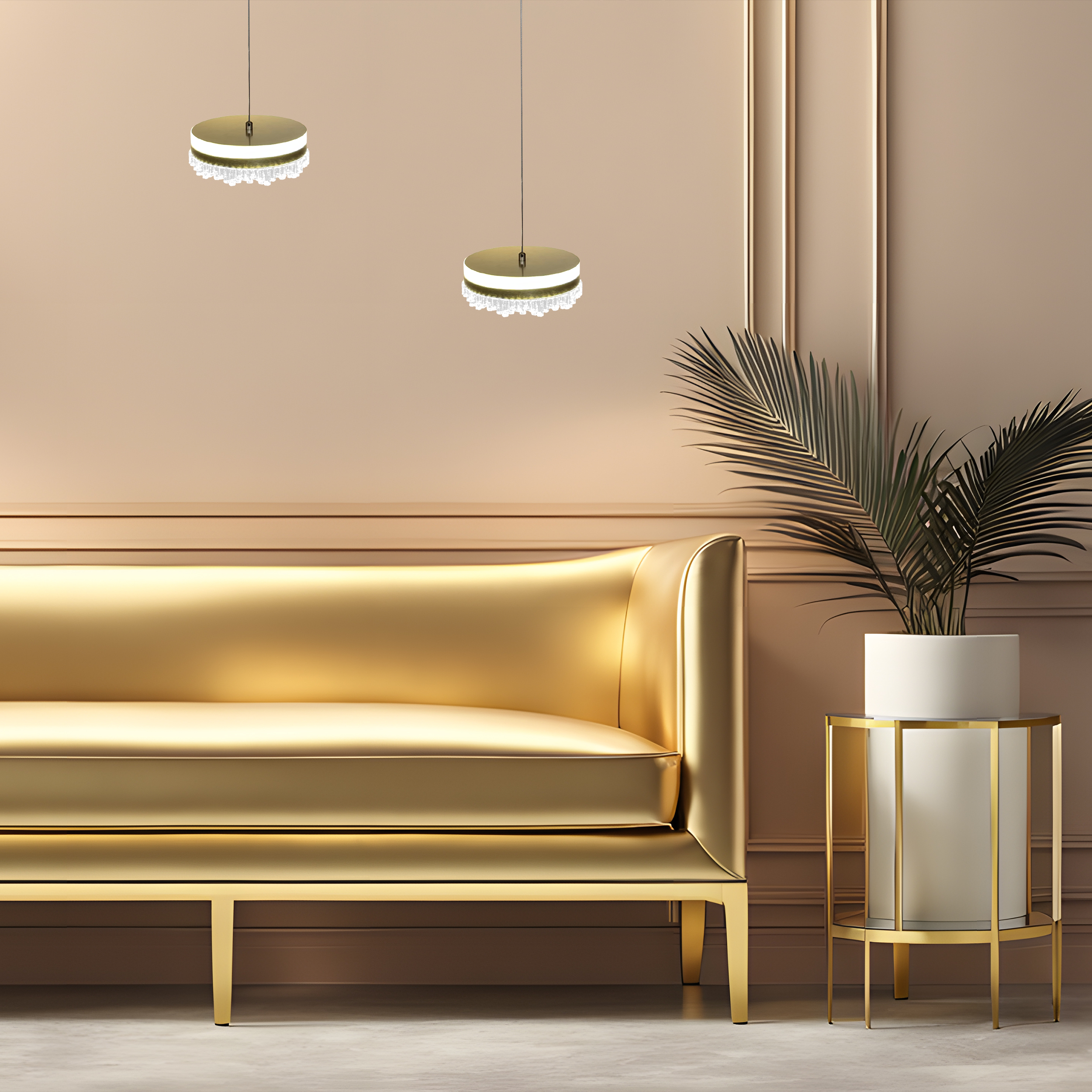 Lampa wisząca Preciosa złota 1600 lm LED Milagro - 6